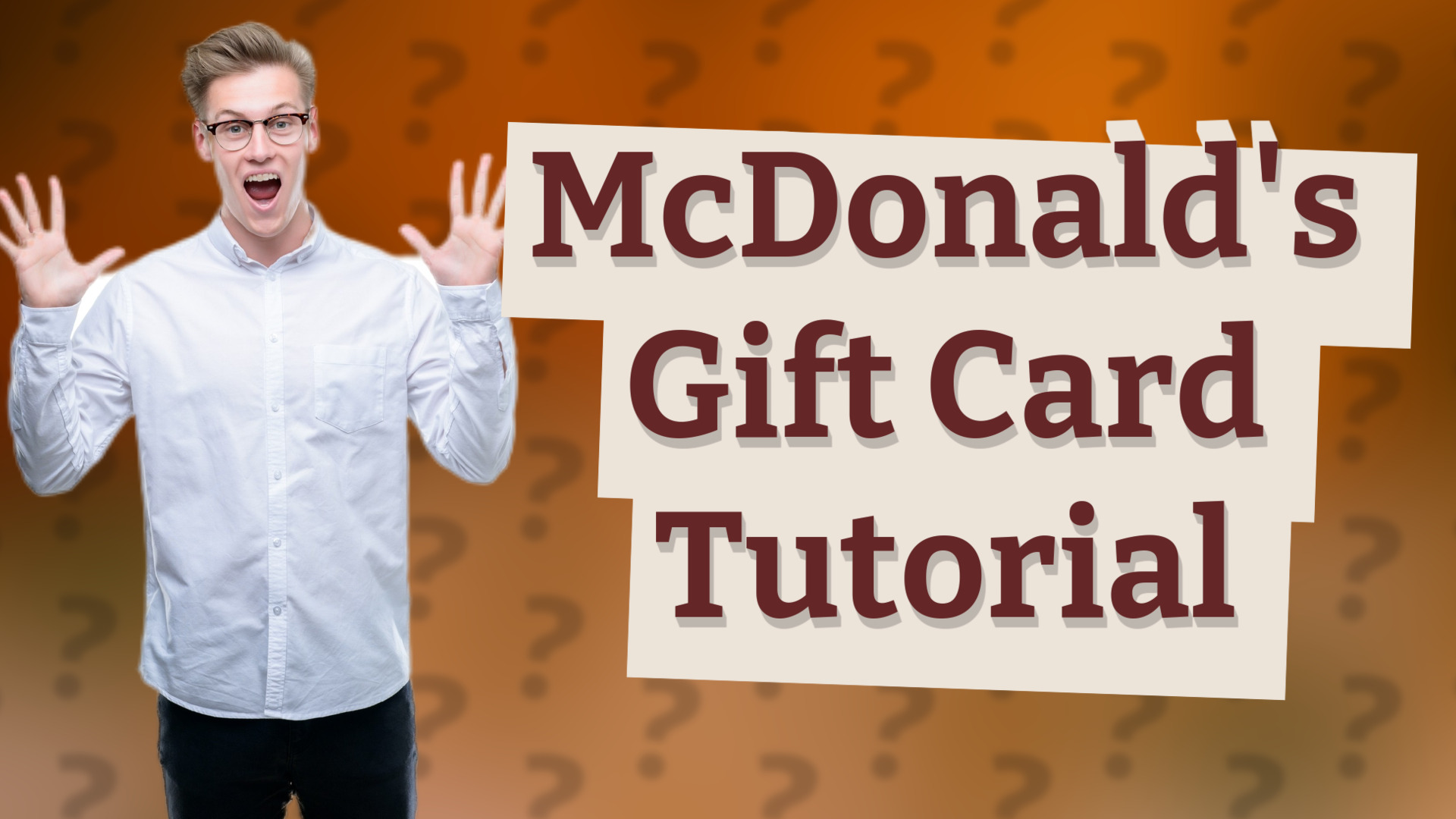 McDonald's Gift Card Tutorial