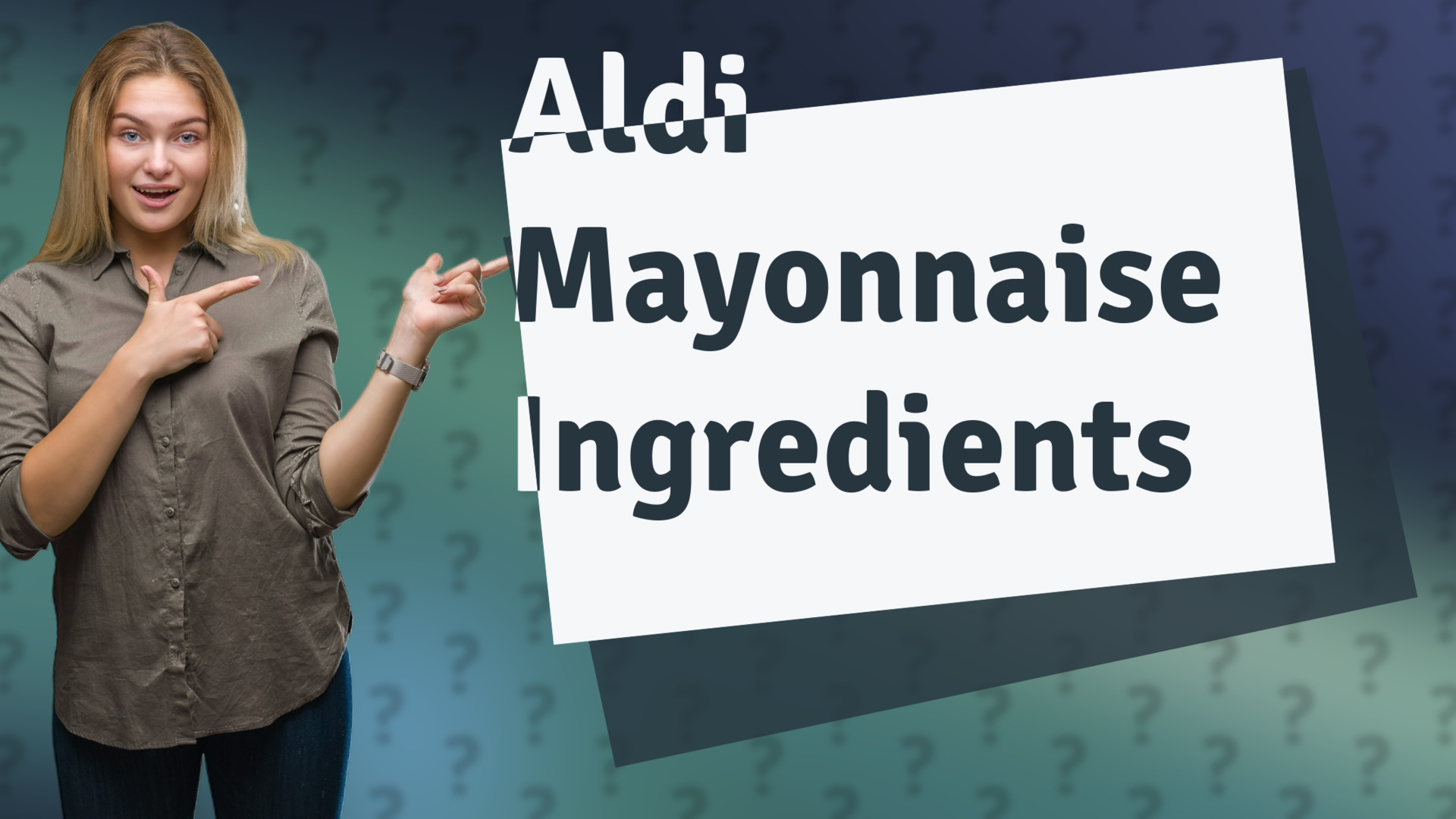 Aldi Mayonnaise Ingredients