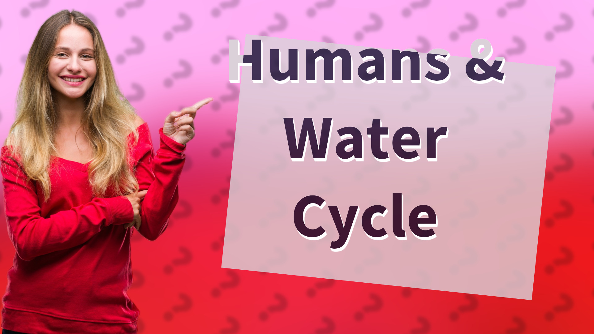 Humans & Water Cycle
