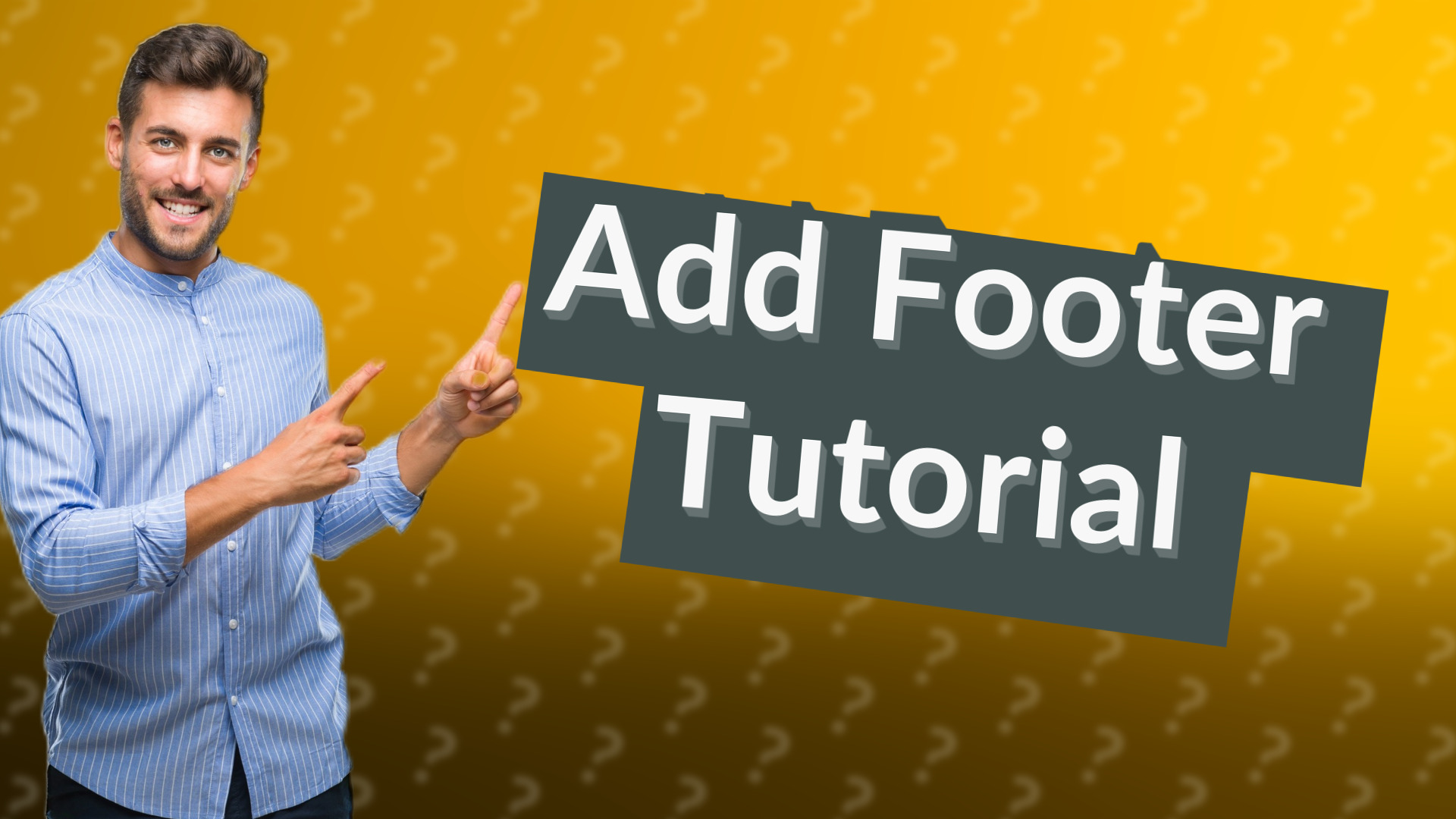 Add Footer Tutorial