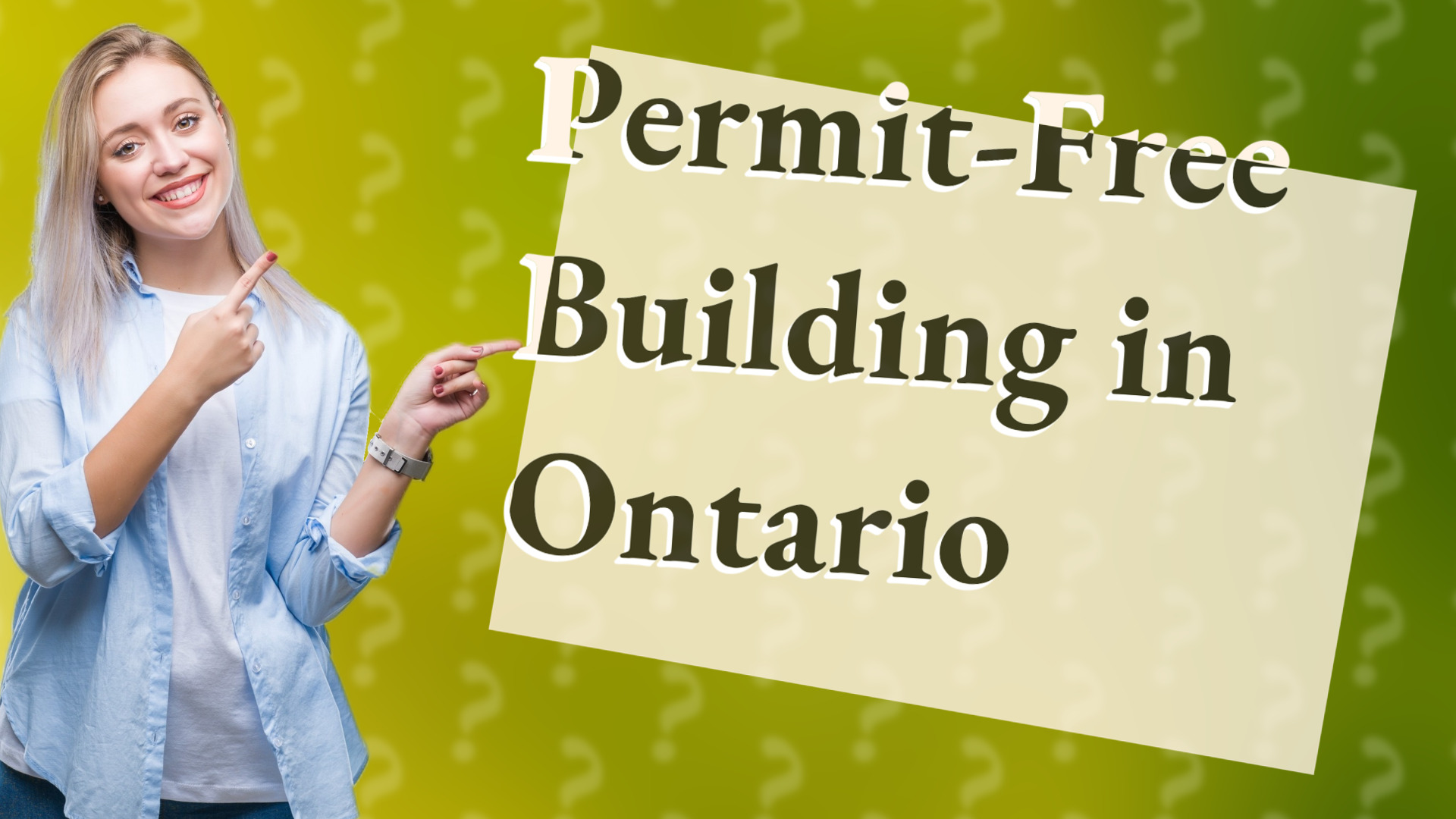 Permit-Free Building in Ontario