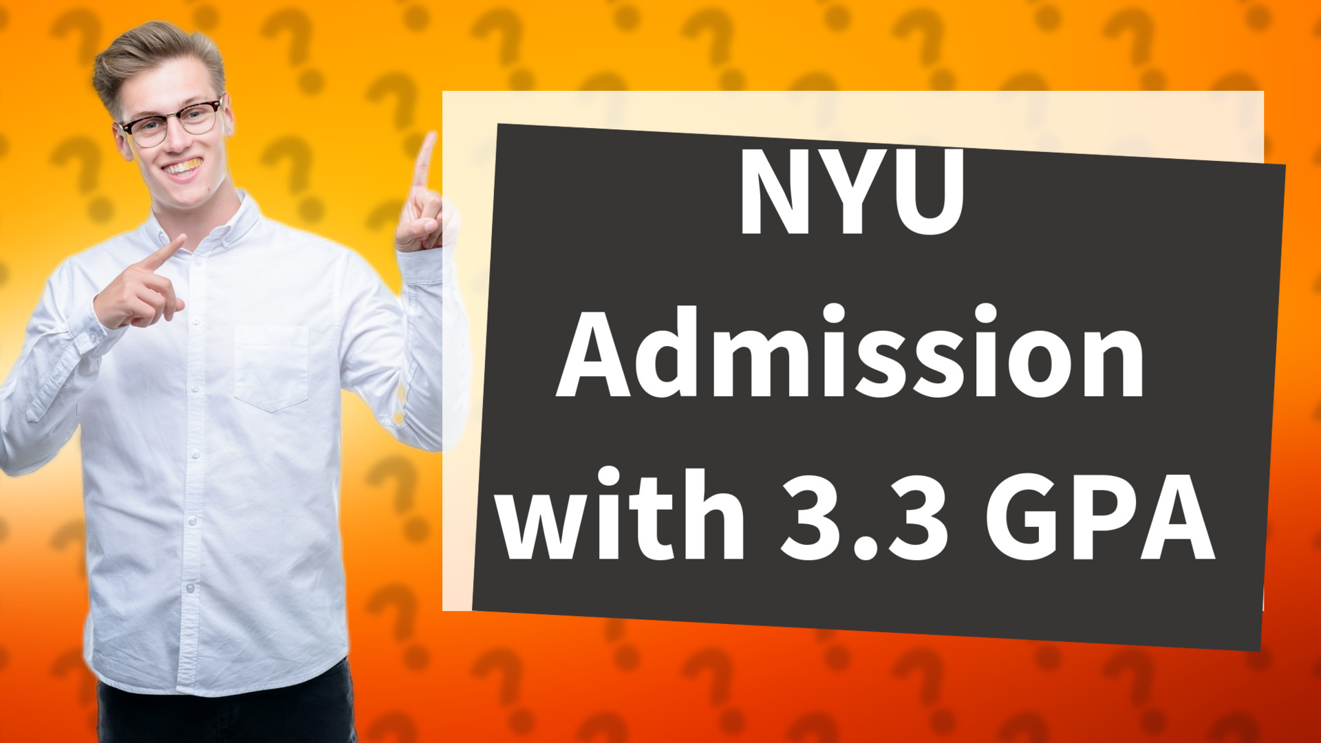 NYU Admission with 3.3 GPA