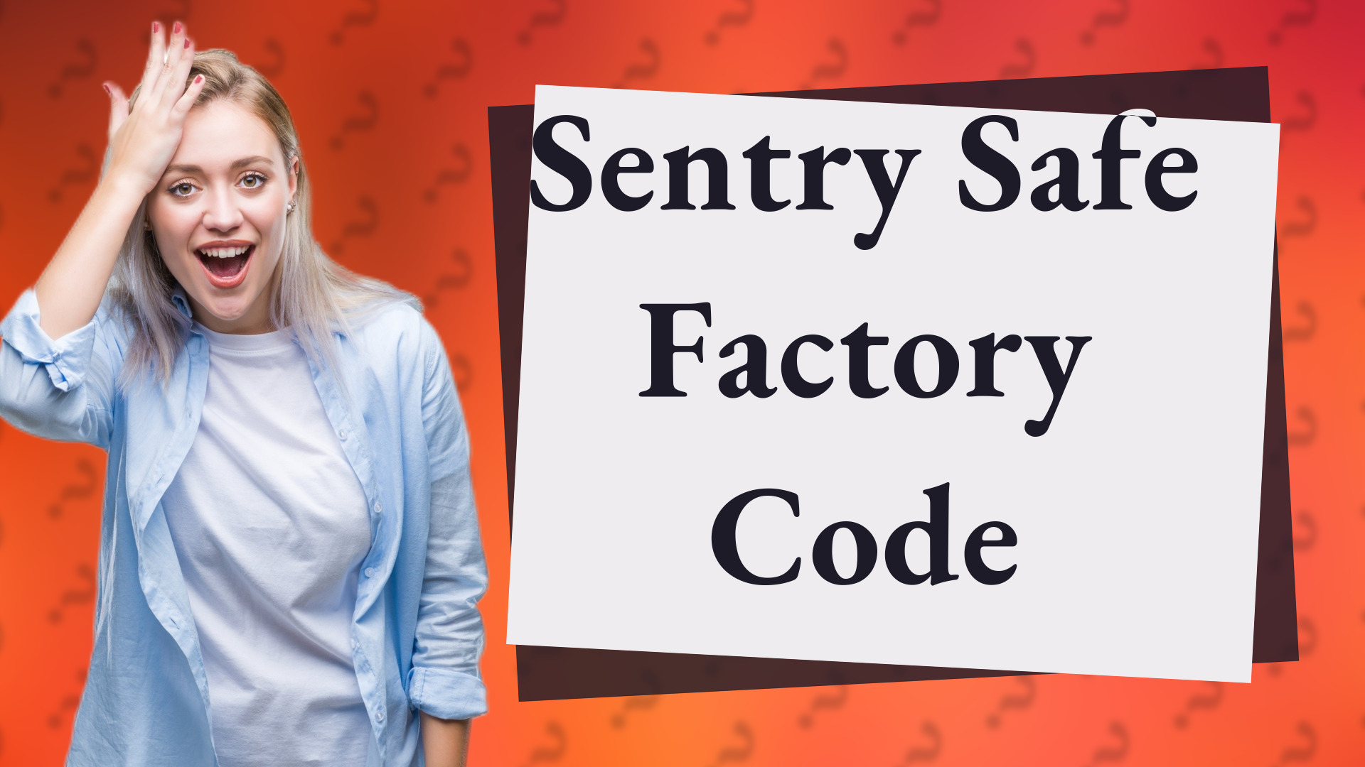Sentry Safe Factory Code