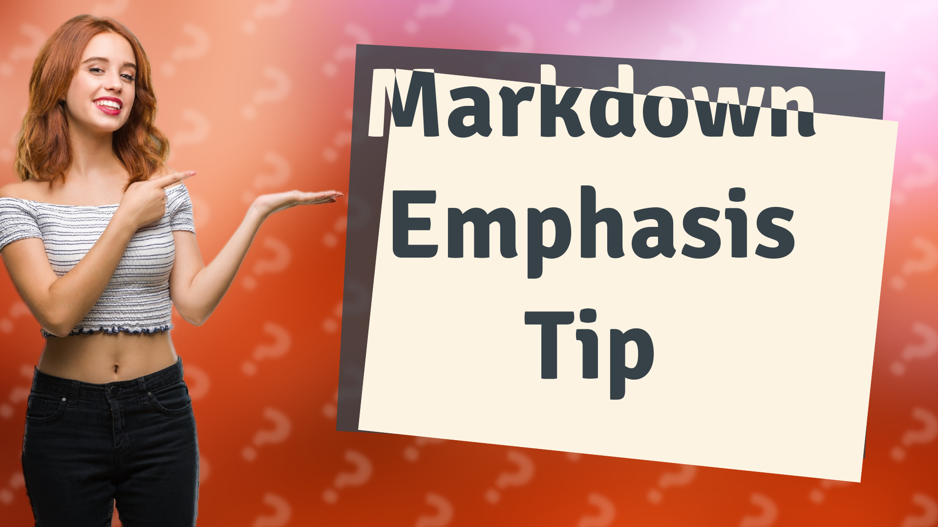 Markdown Emphasis Tip