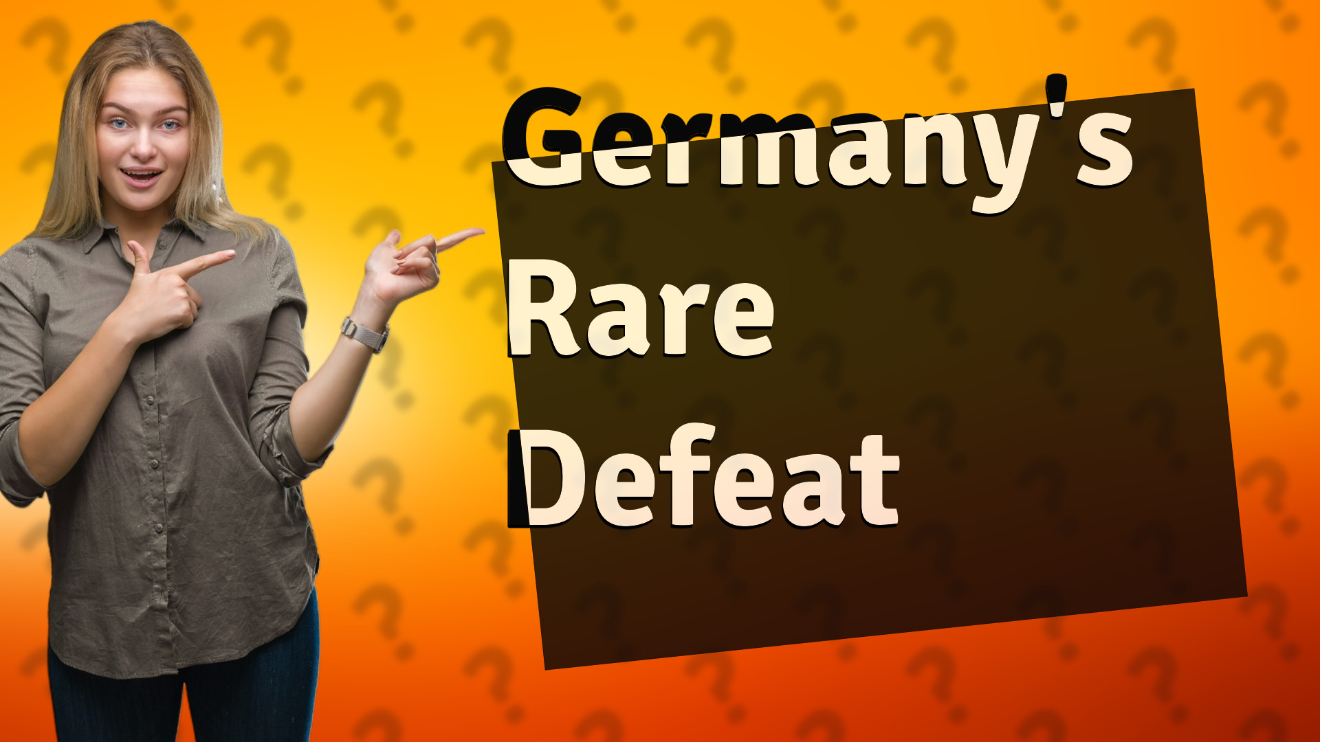 Germany's Rare Defeat