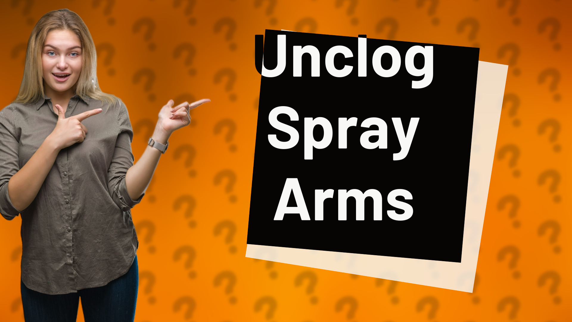 Unclog Spray Arms