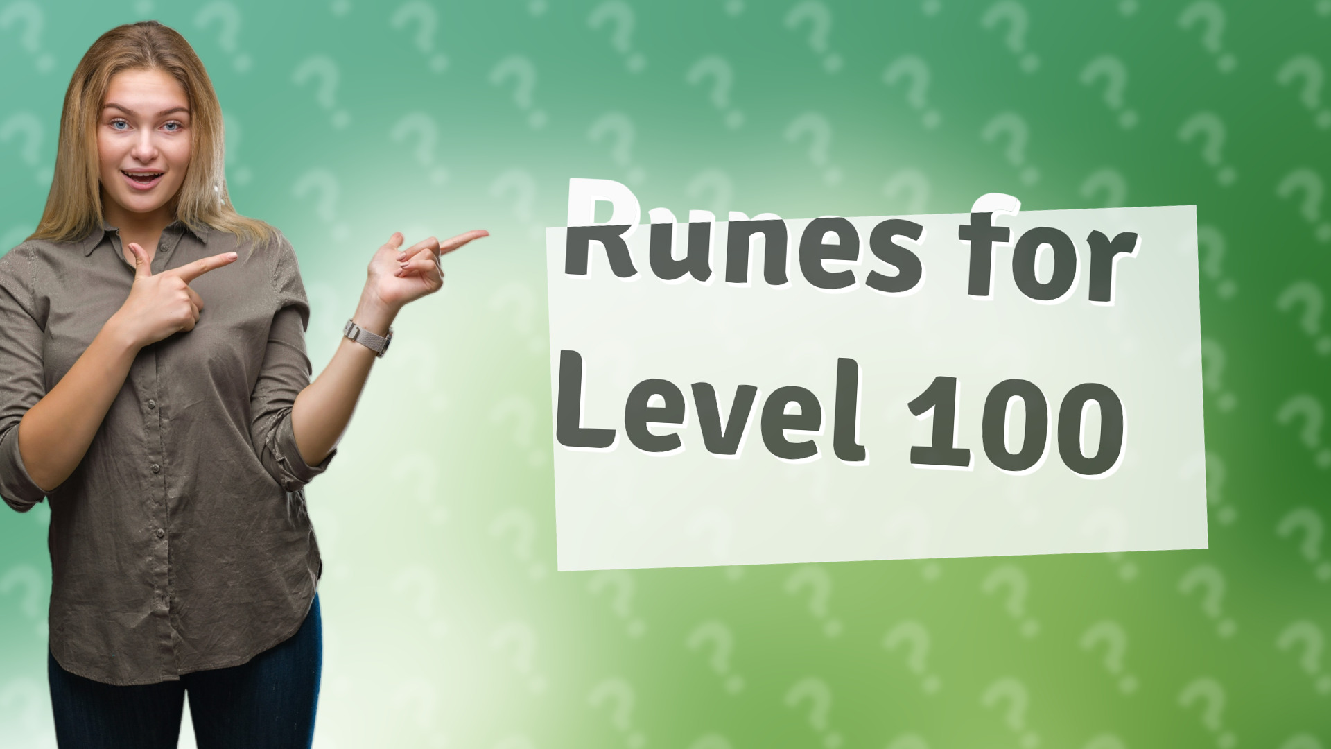 Runes for Level 100
