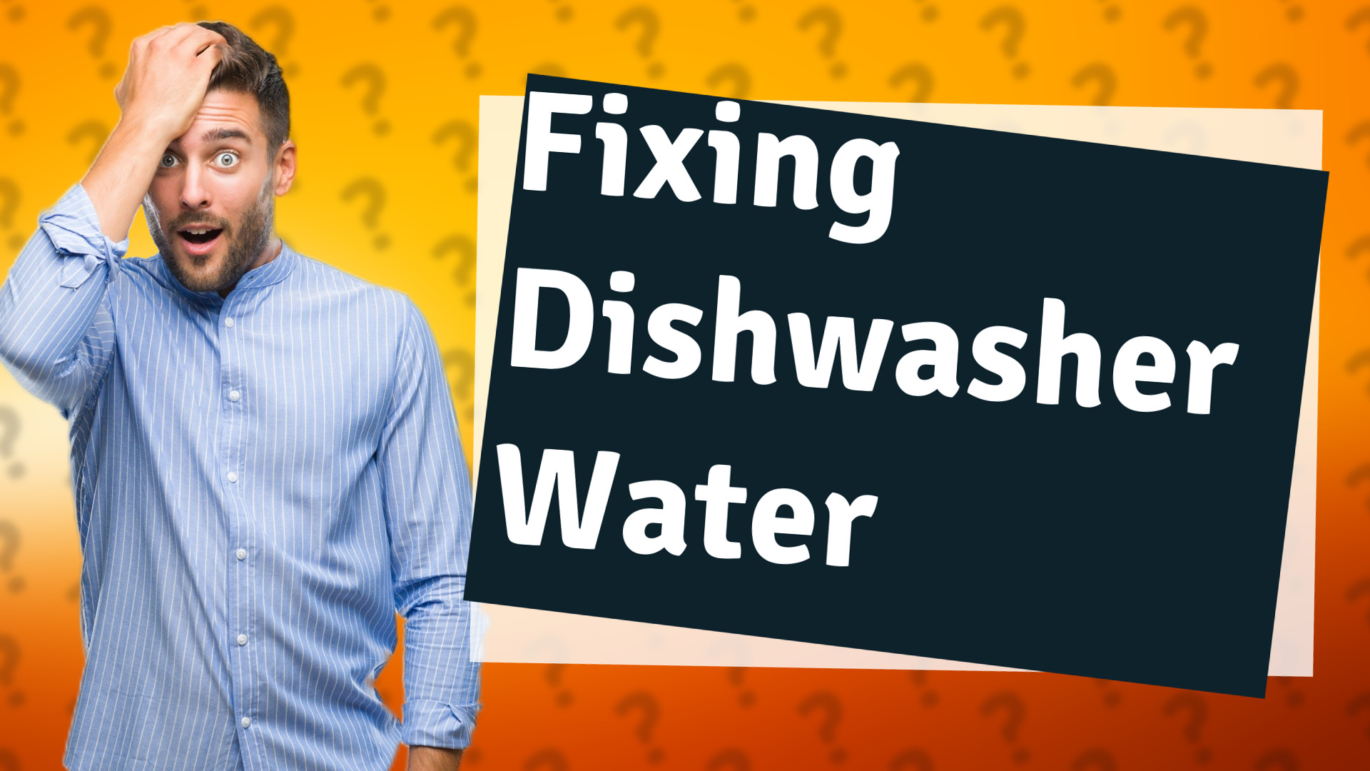 Fixing Dishwasher Water