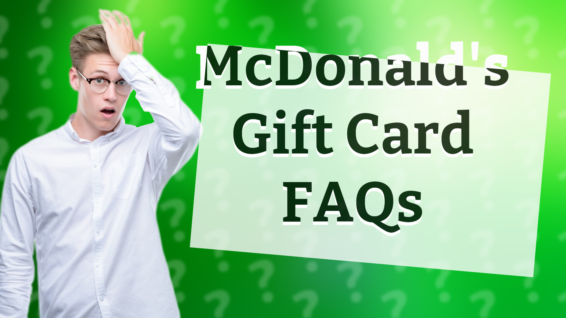 McDonald's Gift Card FAQs