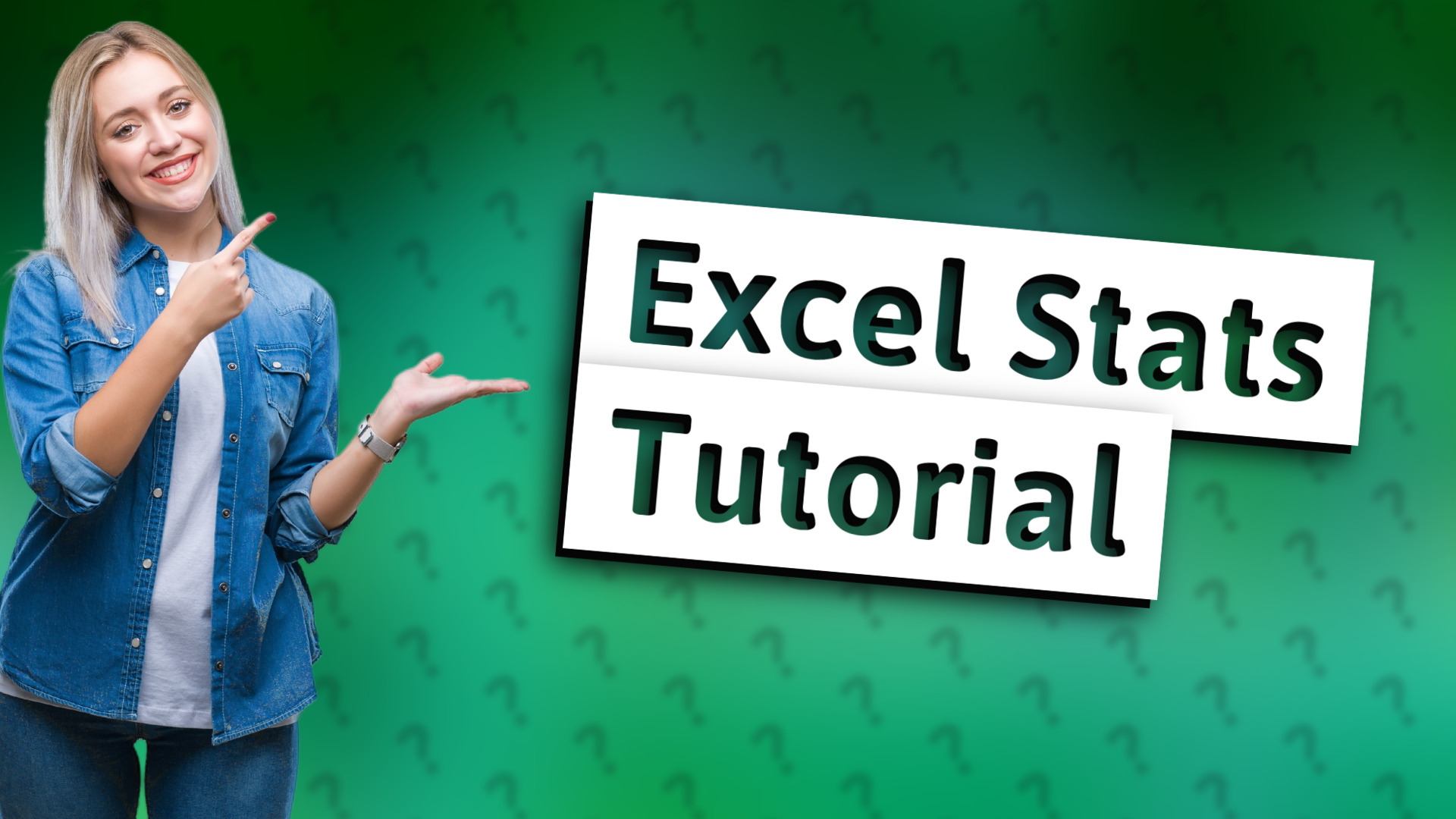 Excel Stats Tutorial