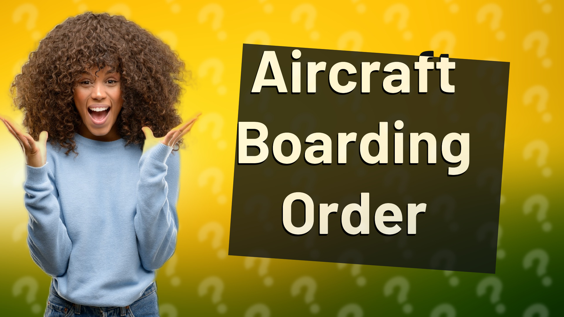 Aircraft Boarding Order
