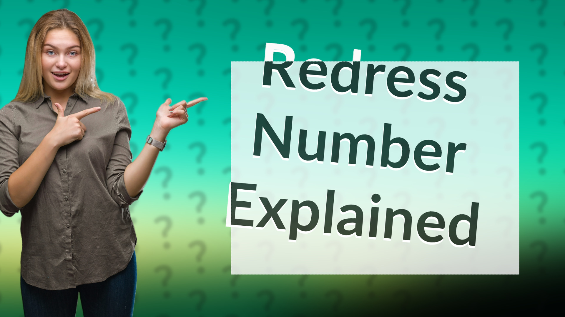 Redress Number Explained