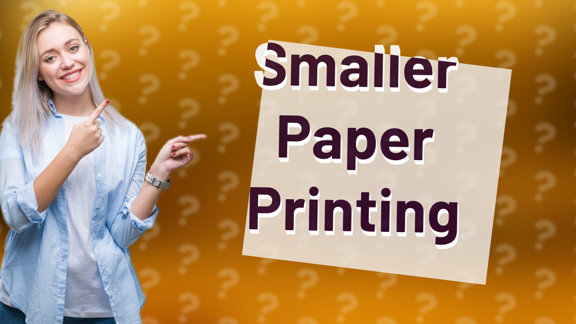 Smaller Paper Printing