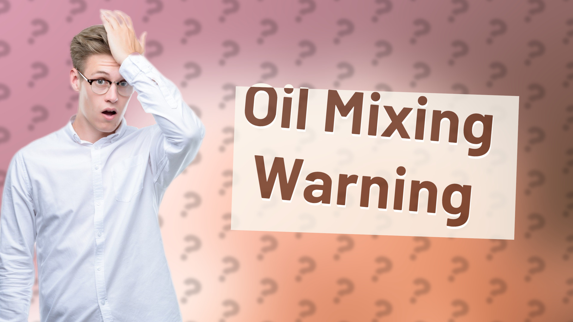 Oil Mixing Warning