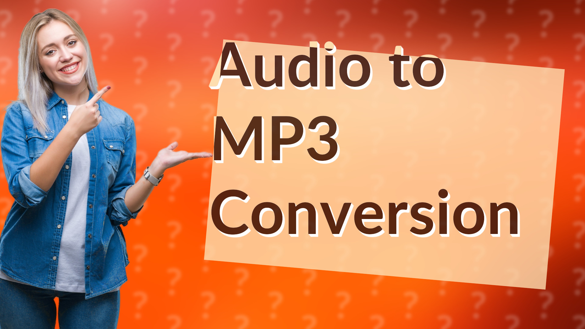 Audio to MP3 Conversion