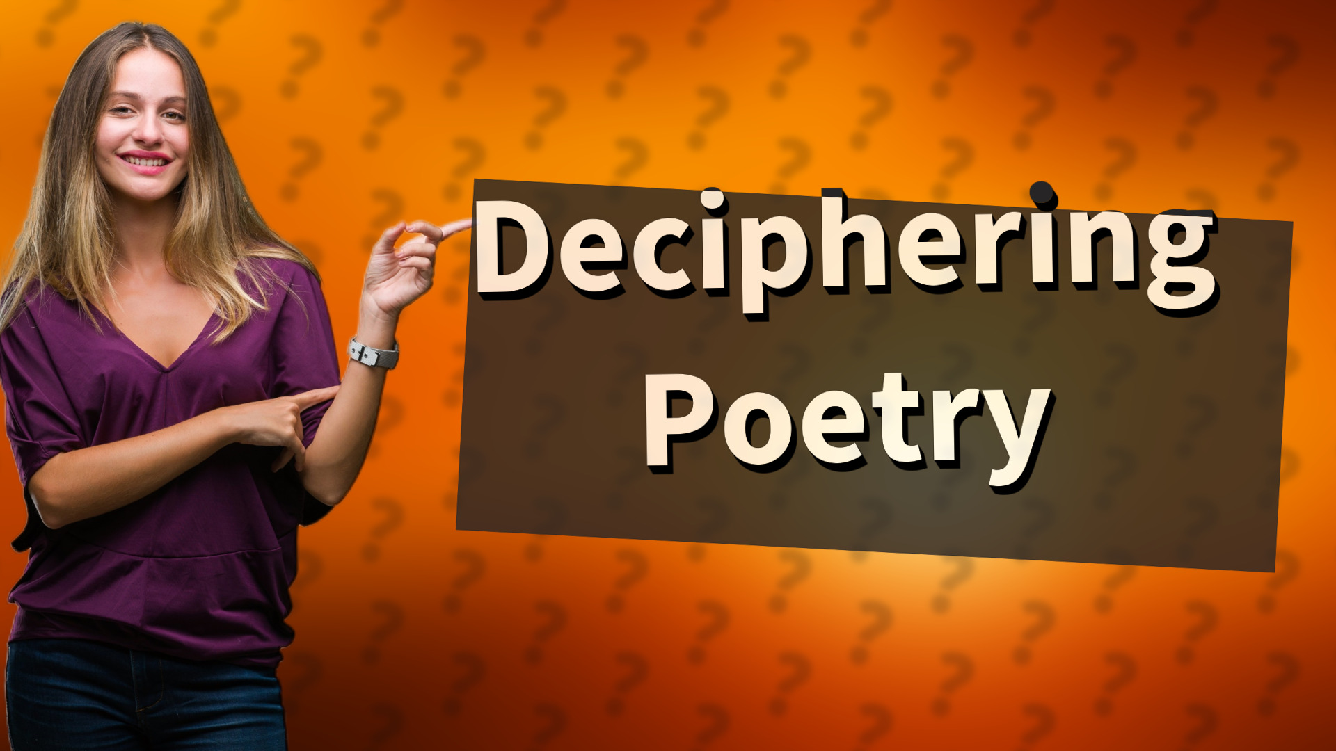 Deciphering Poetry