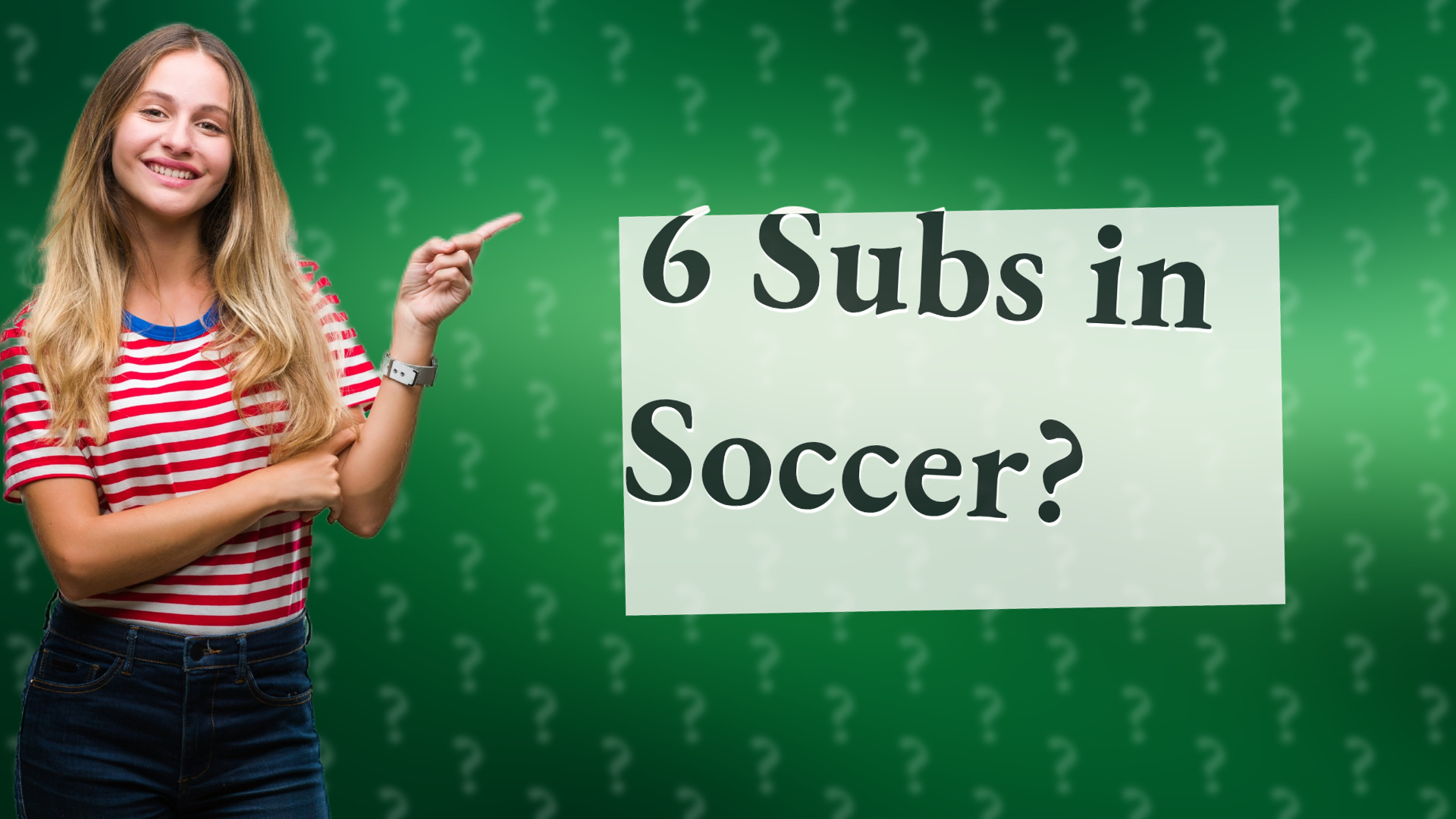 6 Subs in Soccer?
