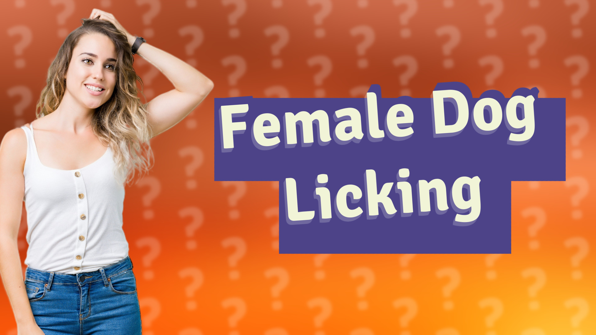 Female Dog Licking