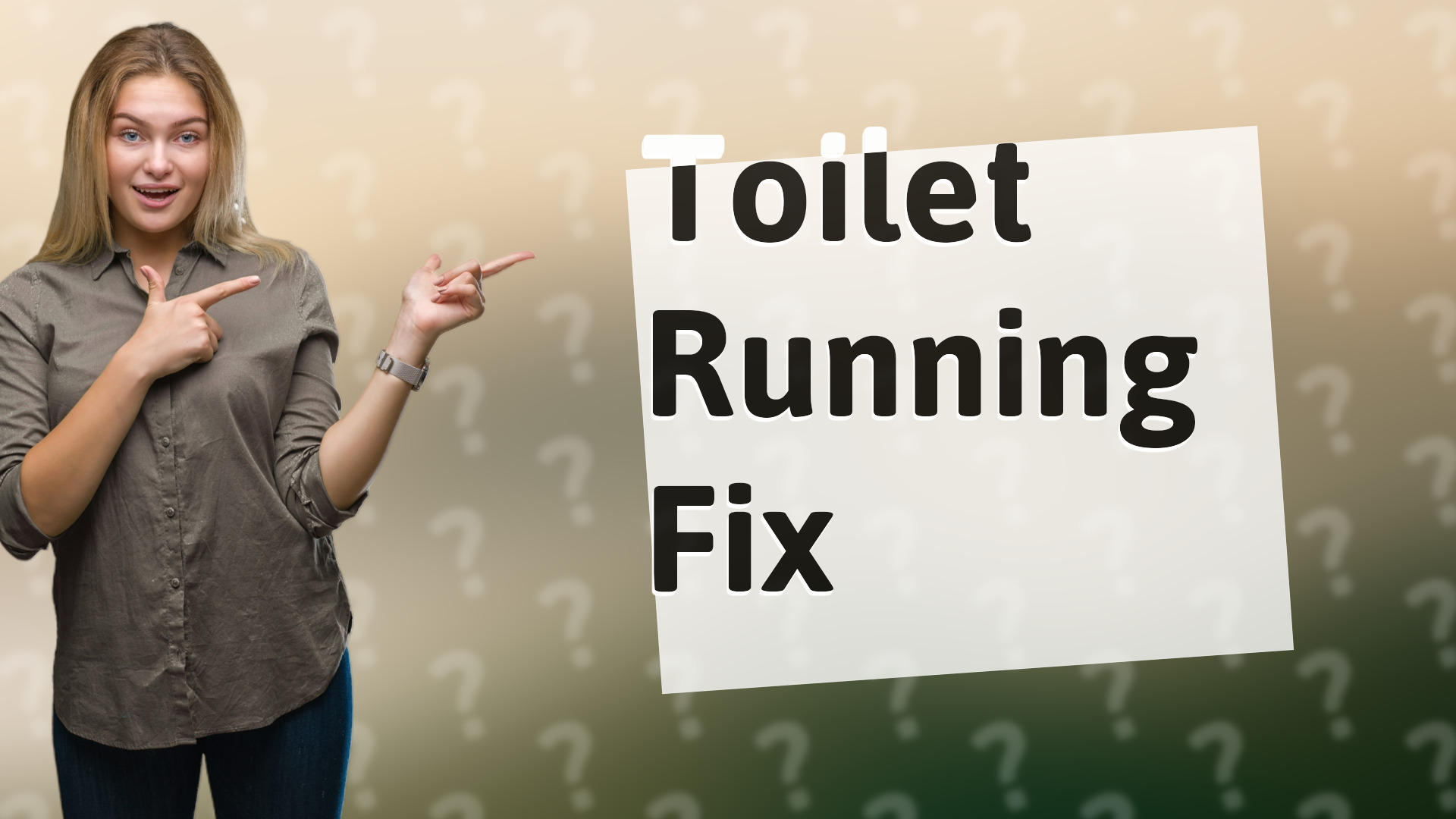 Toilet Running Fix