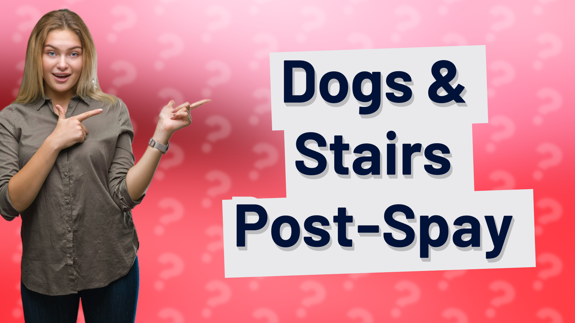 Dogs & Stairs Post-Spay