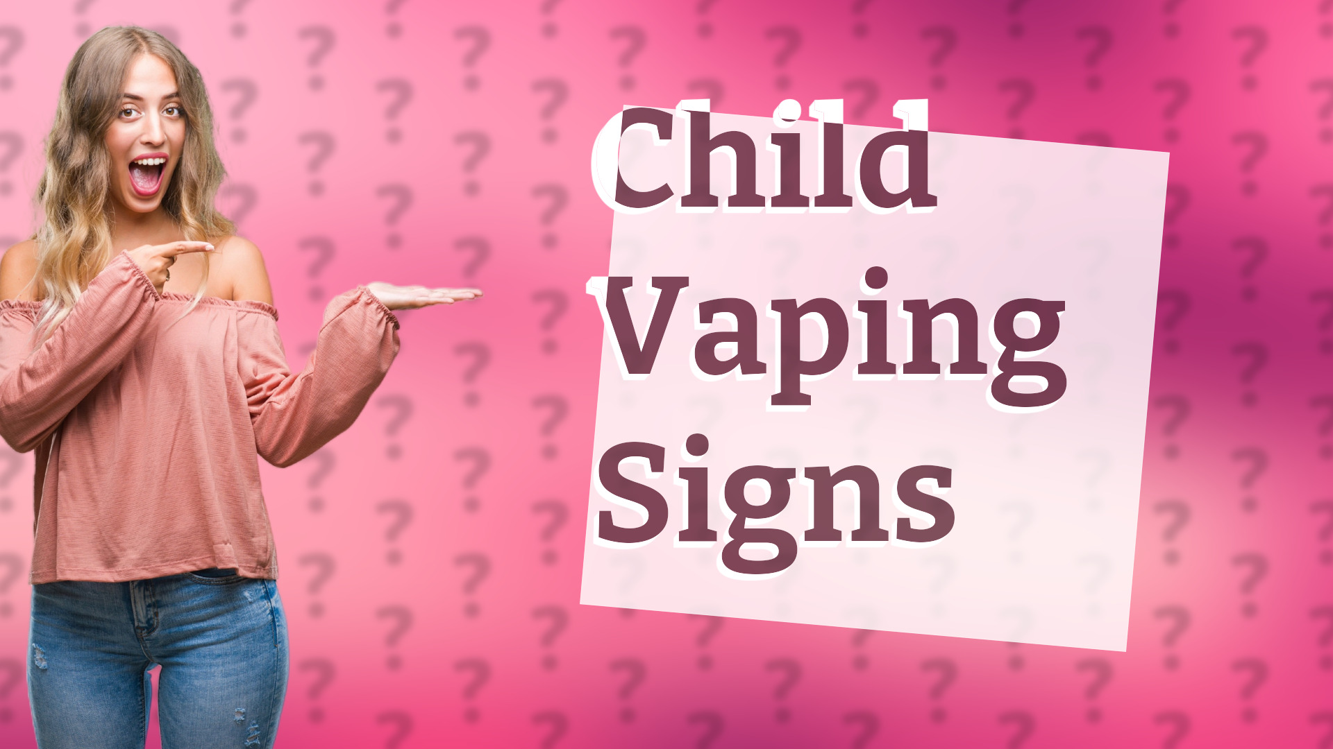 Child Vaping Signs