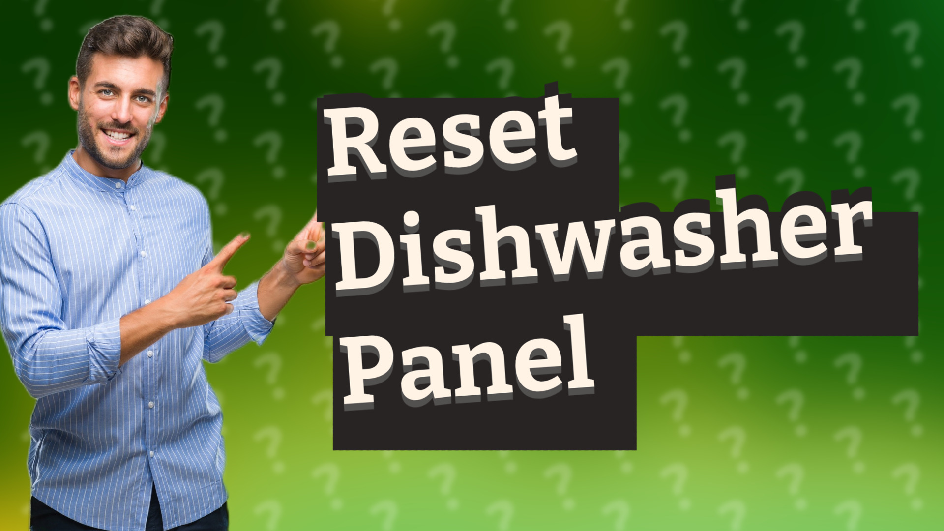 Reset Dishwasher Panel