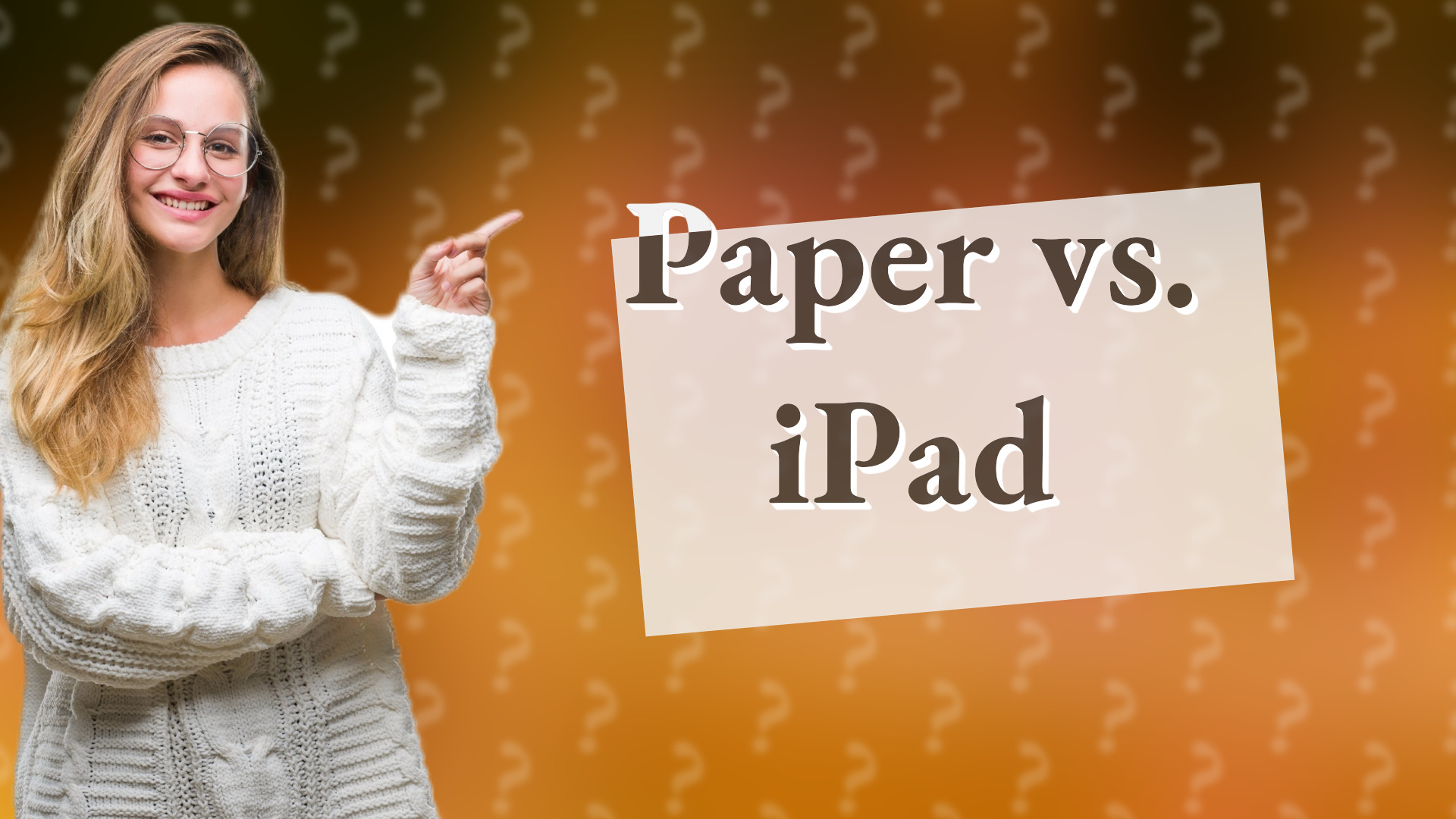 Paper vs. iPad