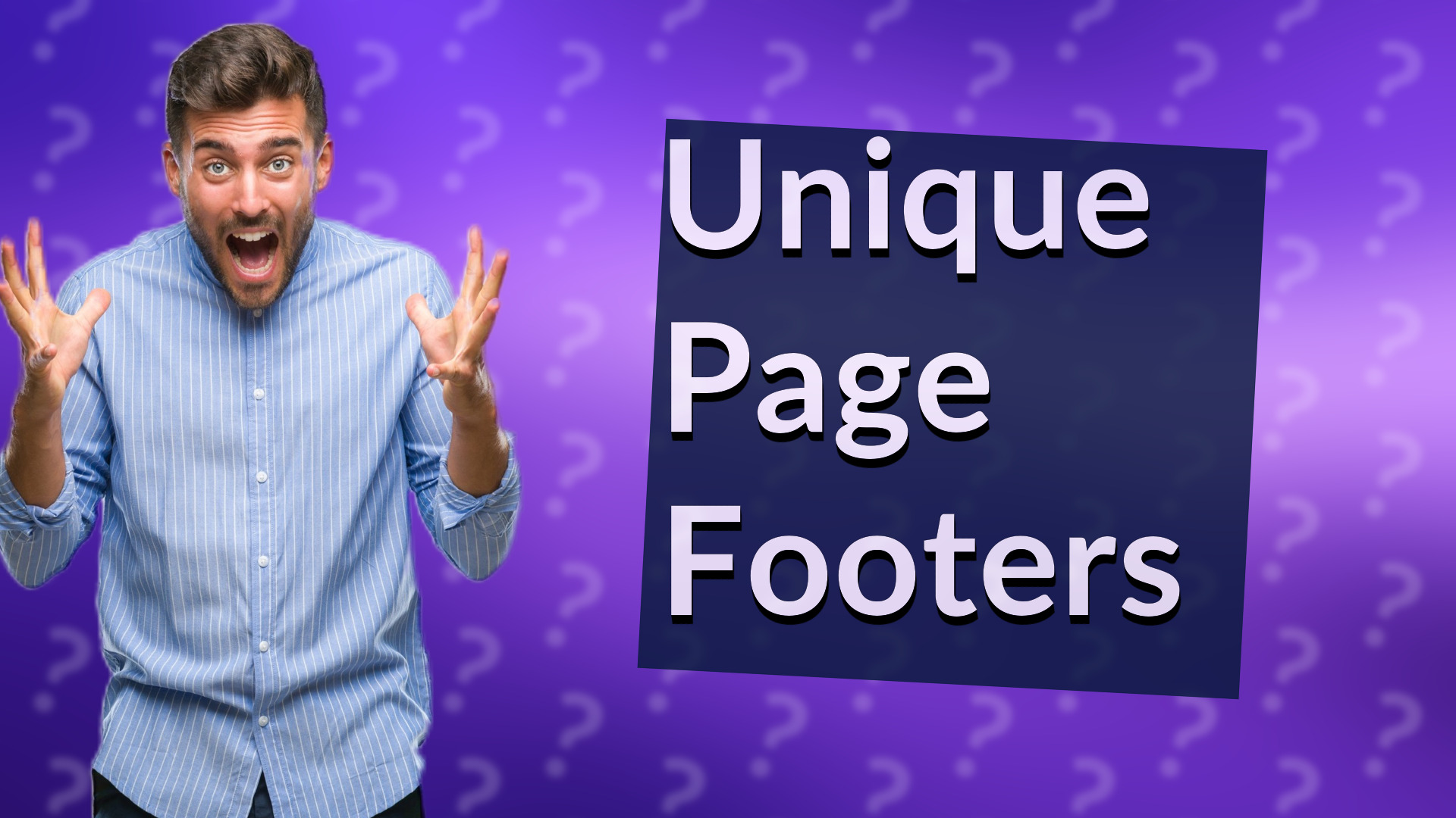 Unique Page Footers