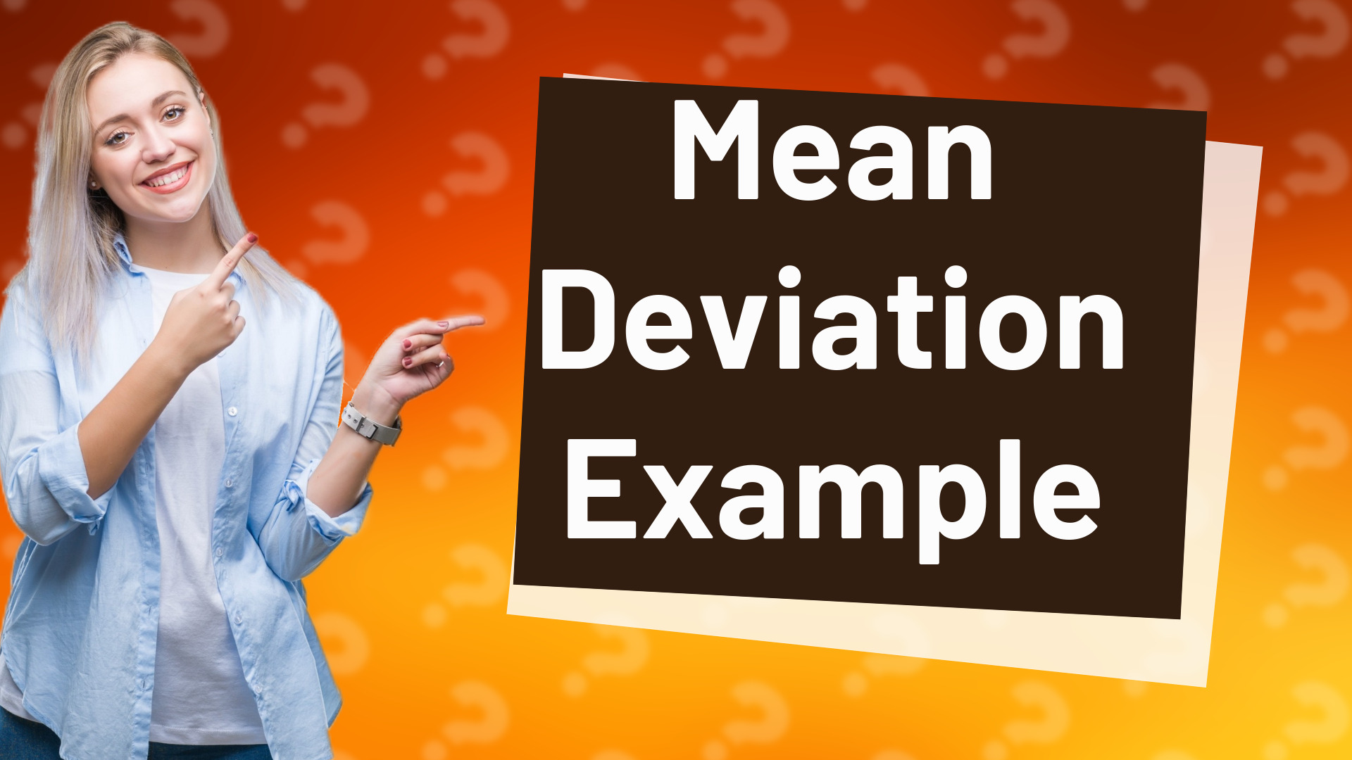 Mean Deviation Example