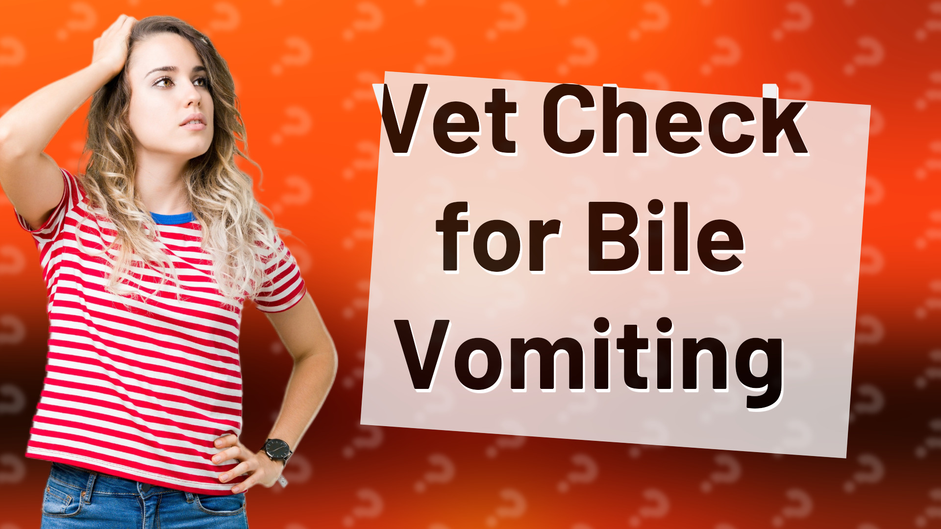 Vet Check for Bile Vomiting