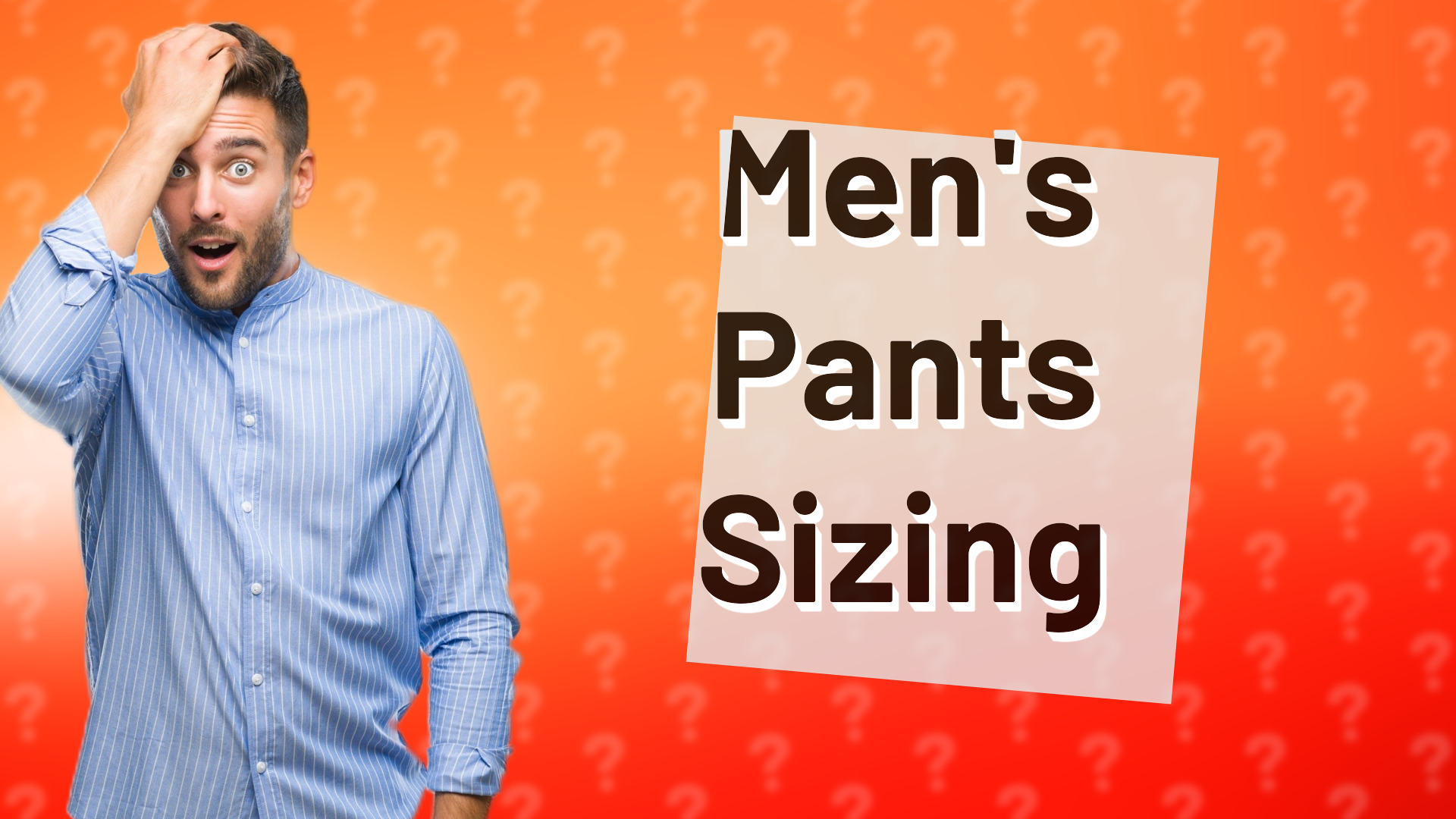 Men's Pants Sizing