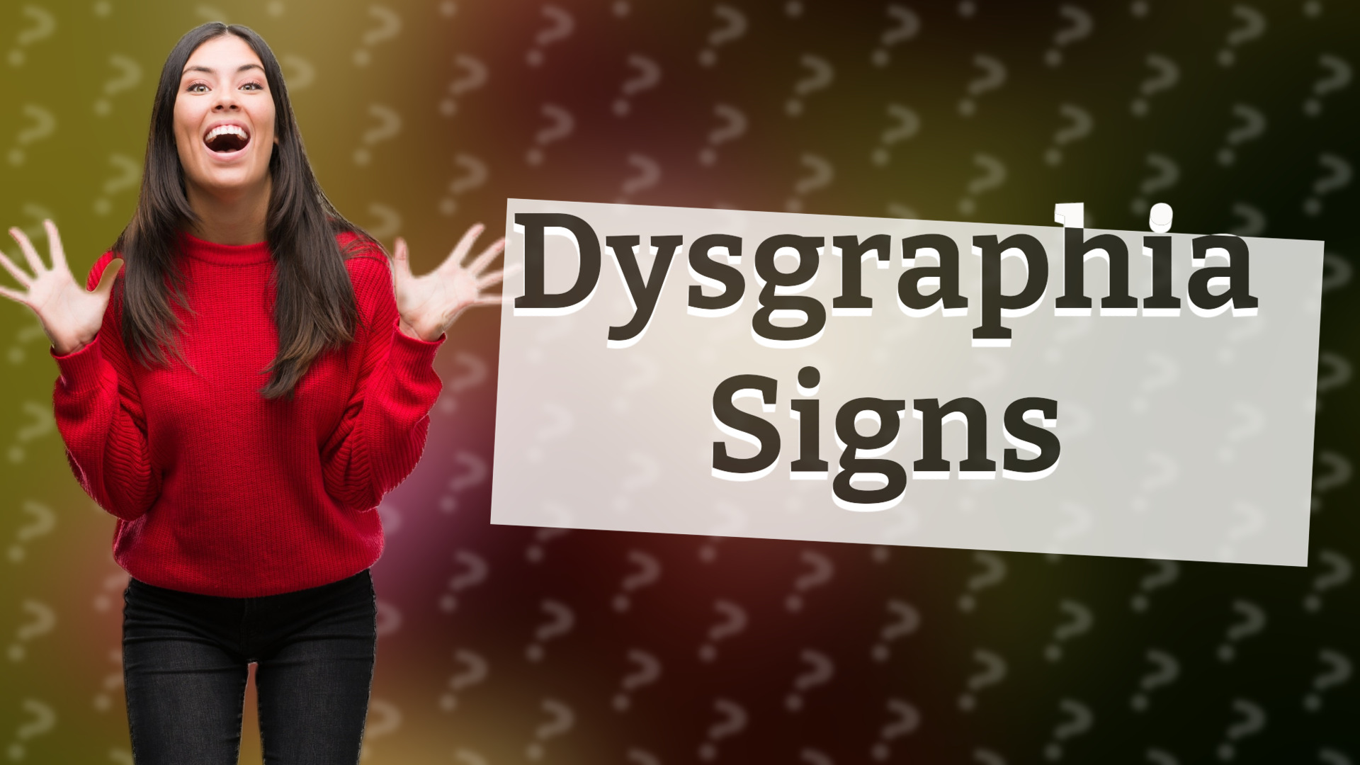 Dysgraphia Signs