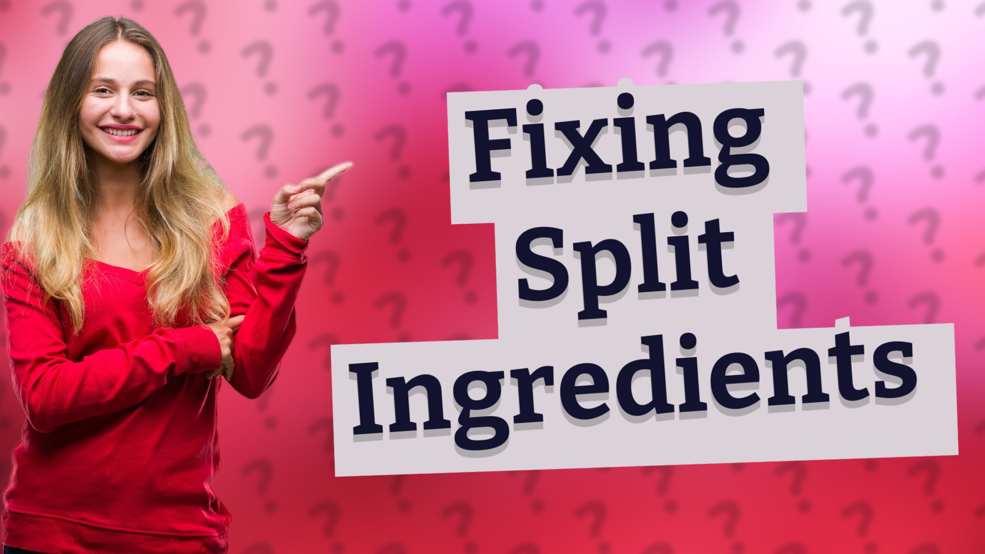Fixing Split Ingredients