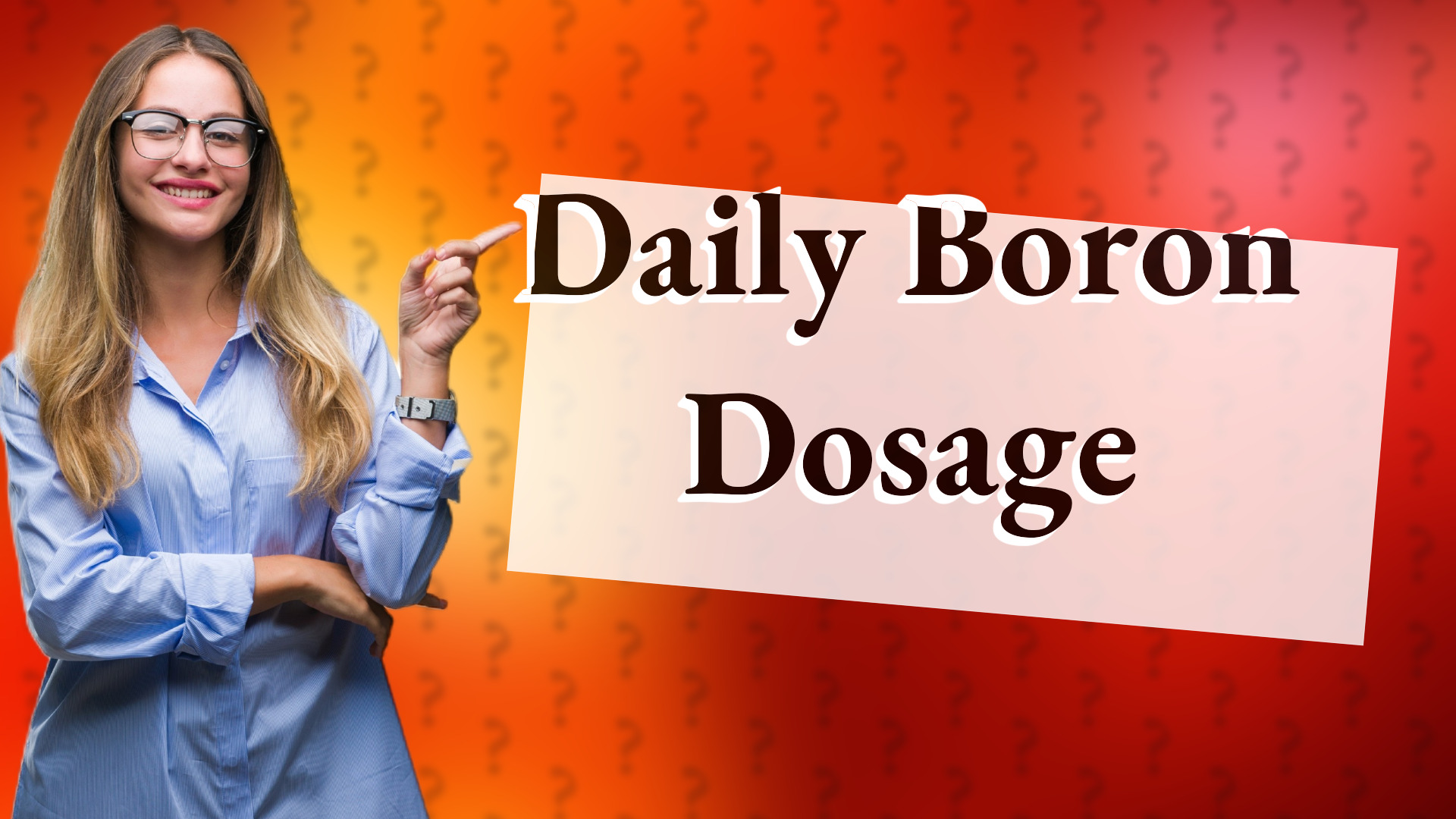 Daily Boron Dosage