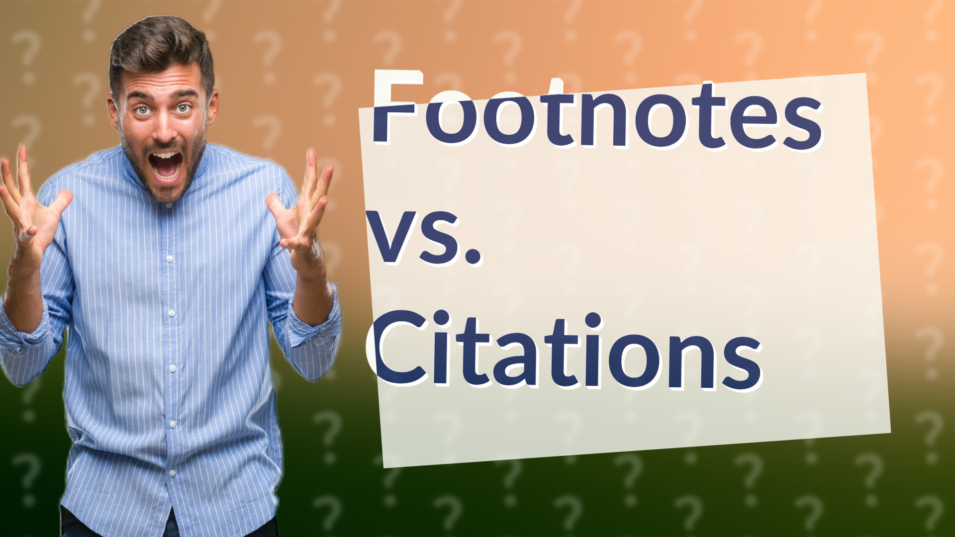 Footnotes vs. Citations