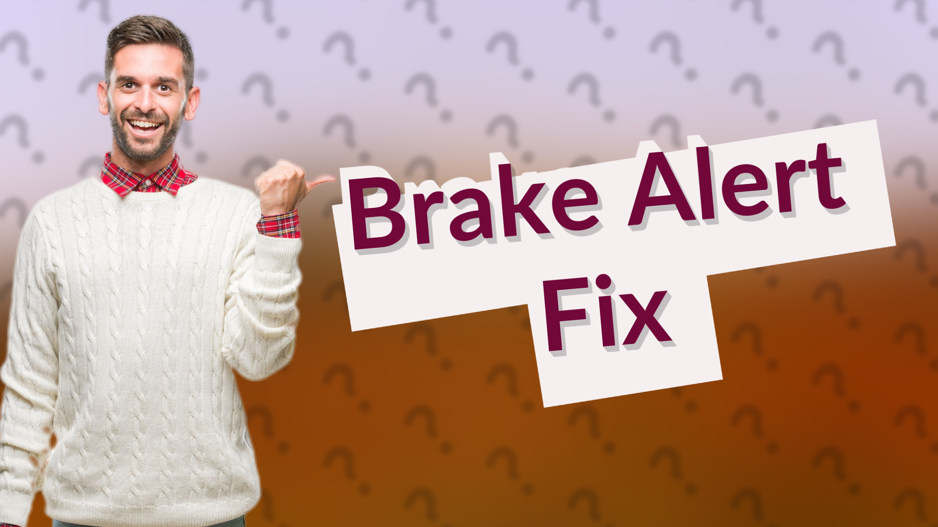 Brake Alert Fix