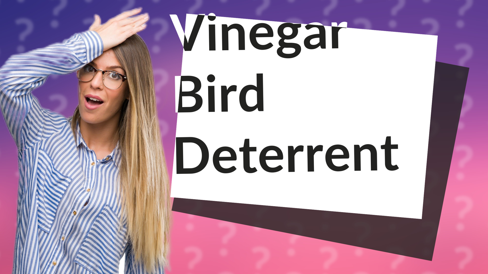 Vinegar Bird Deterrent