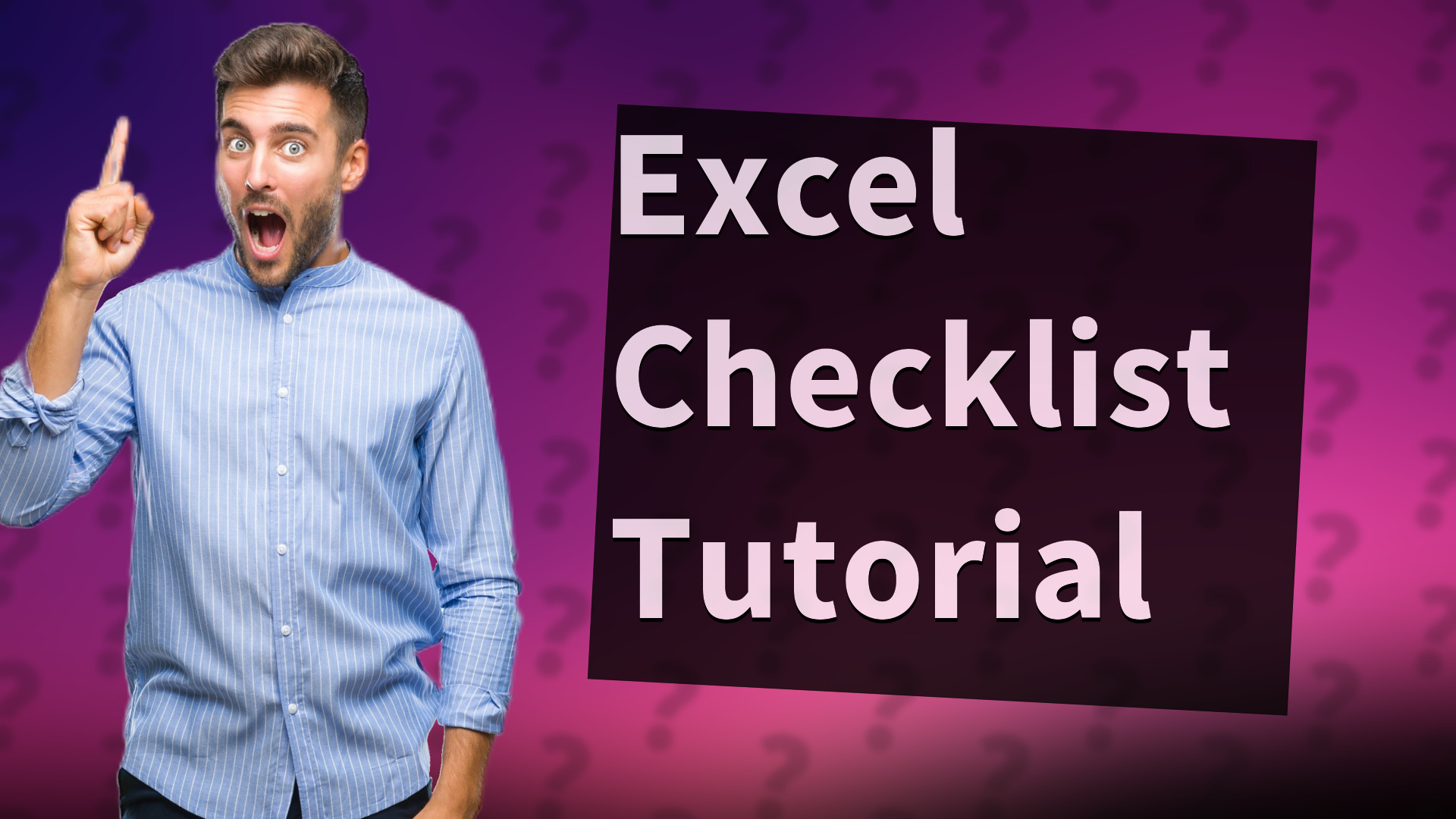 Excel Checklist Tutorial
