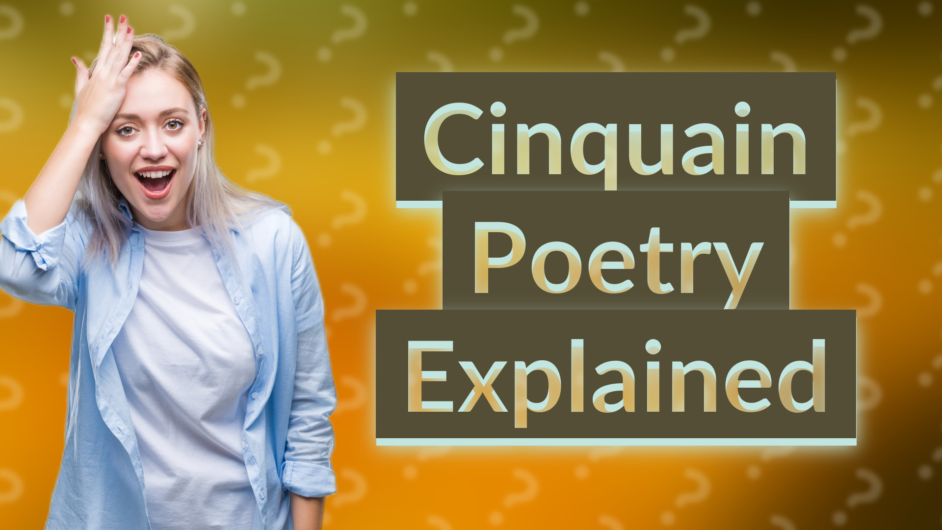 Cinquain Poetry Explained
