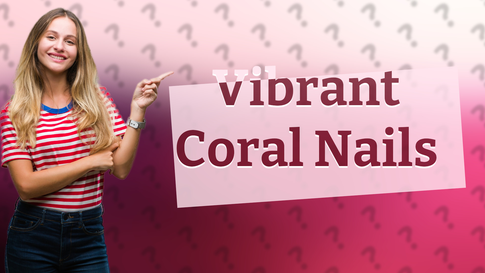 Vibrant Coral Nails