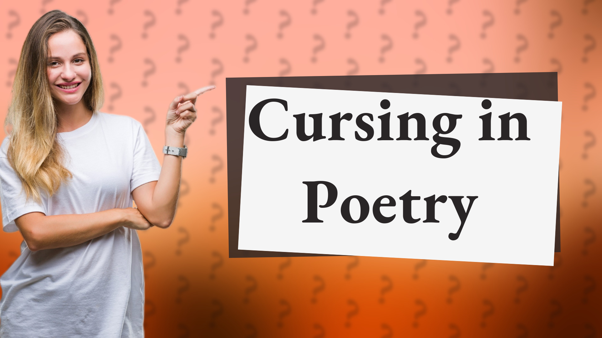 Cursing in Poetry