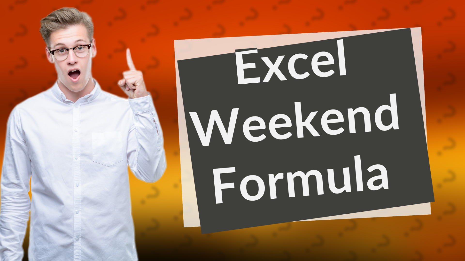 Excel Weekend Formula