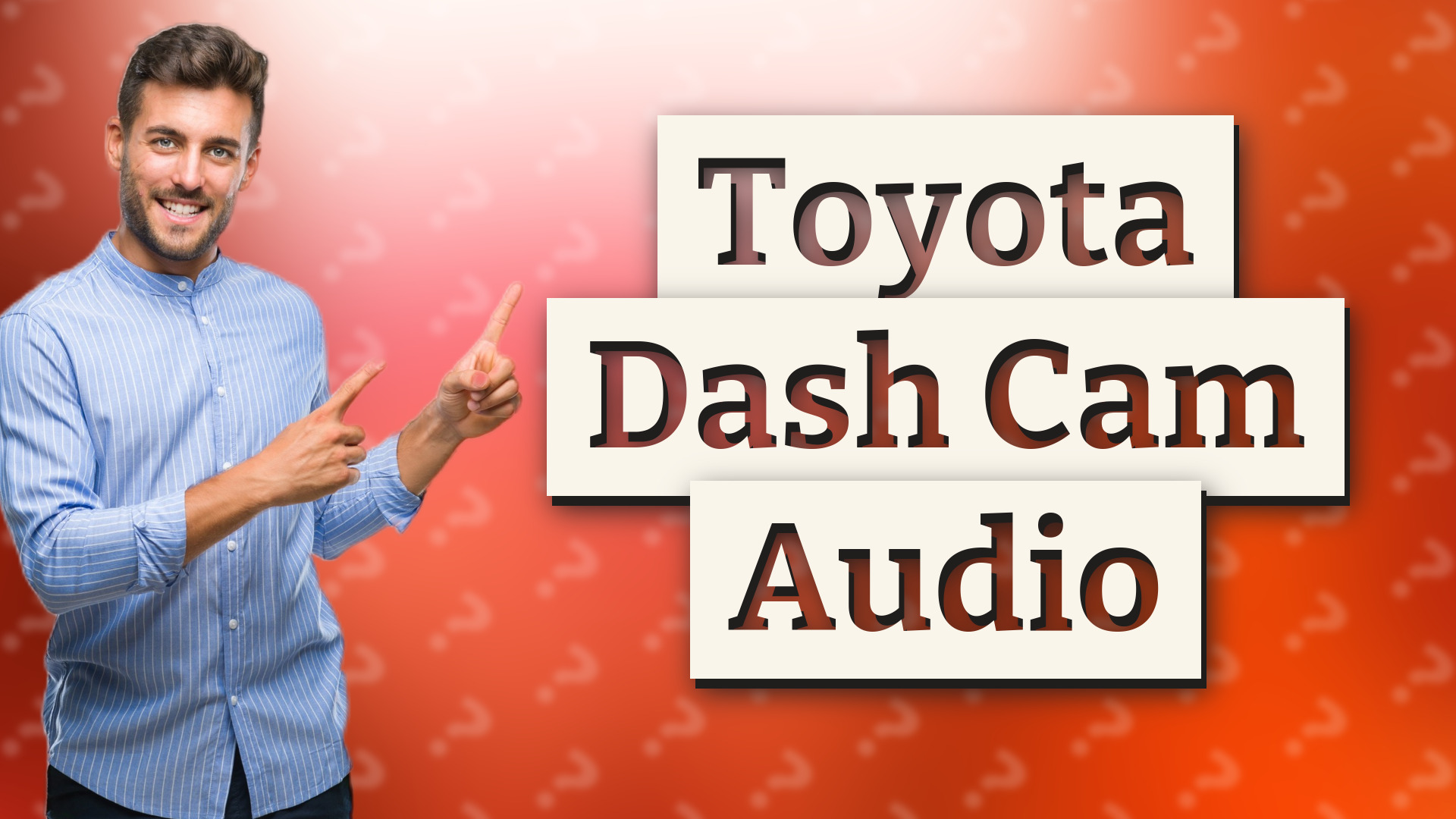 Toyota Dash Cam Audio