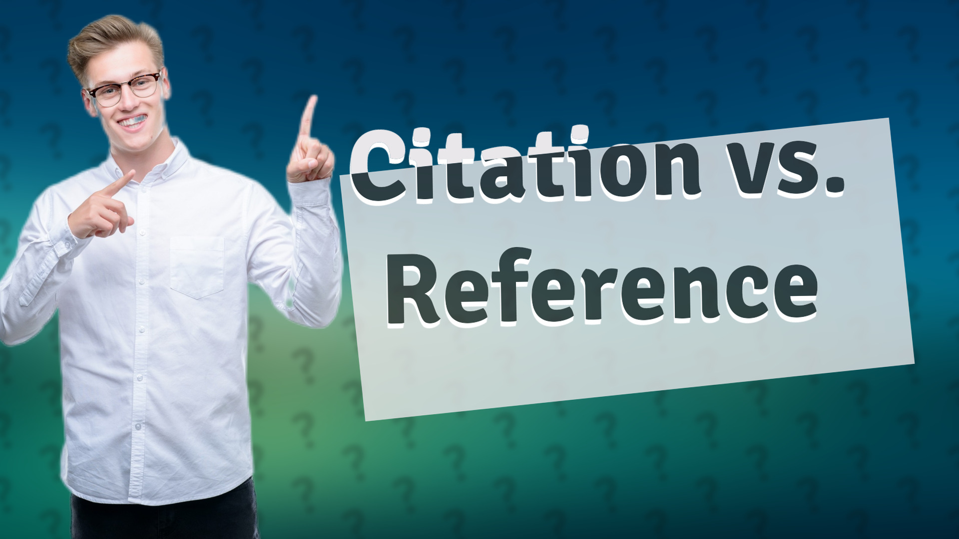 Citation vs. Reference