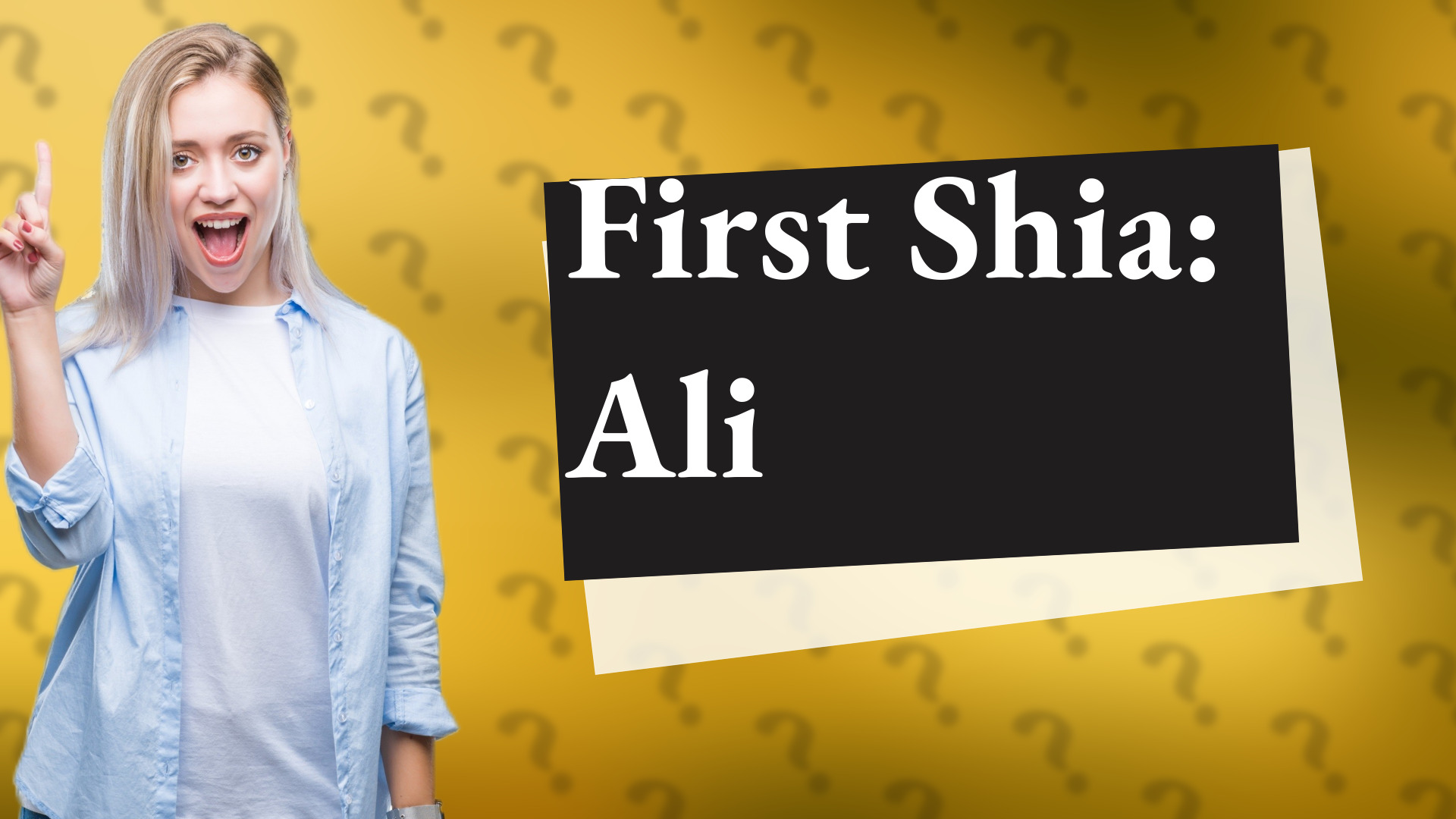 First Shia: Ali