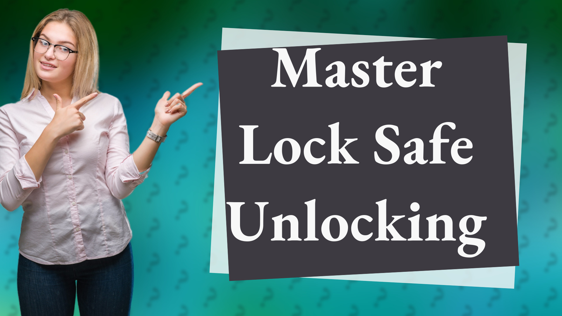 Master Lock Safe Unlocking