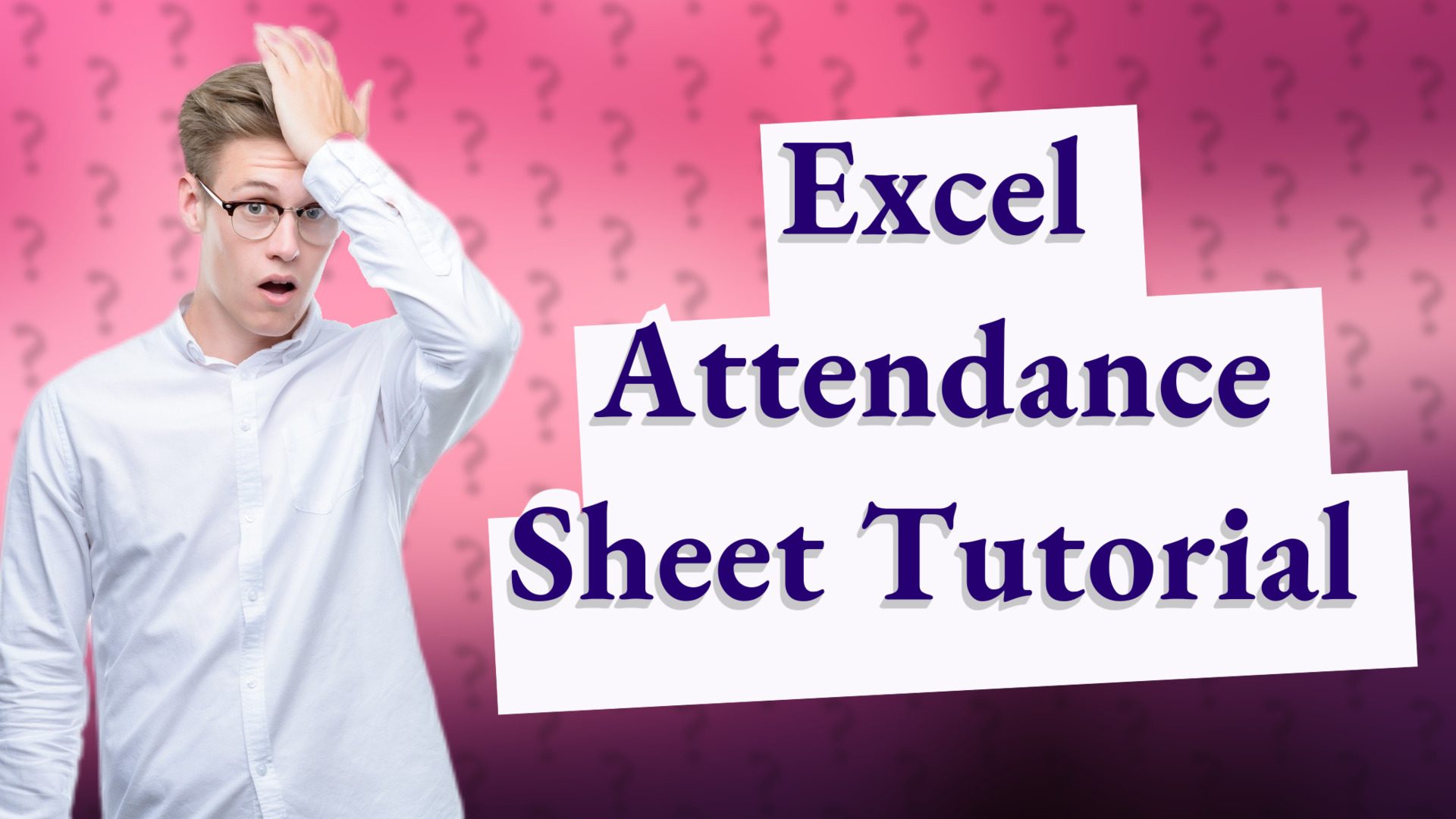 Excel Attendance Sheet Tutorial