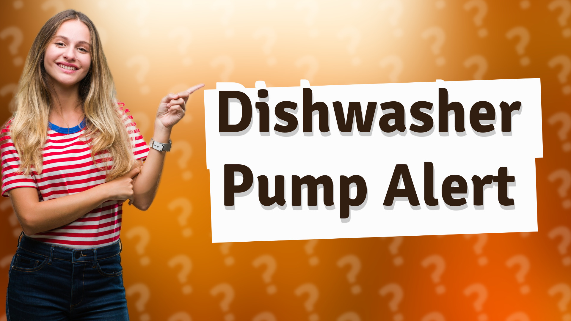 Dishwasher Pump Alert
