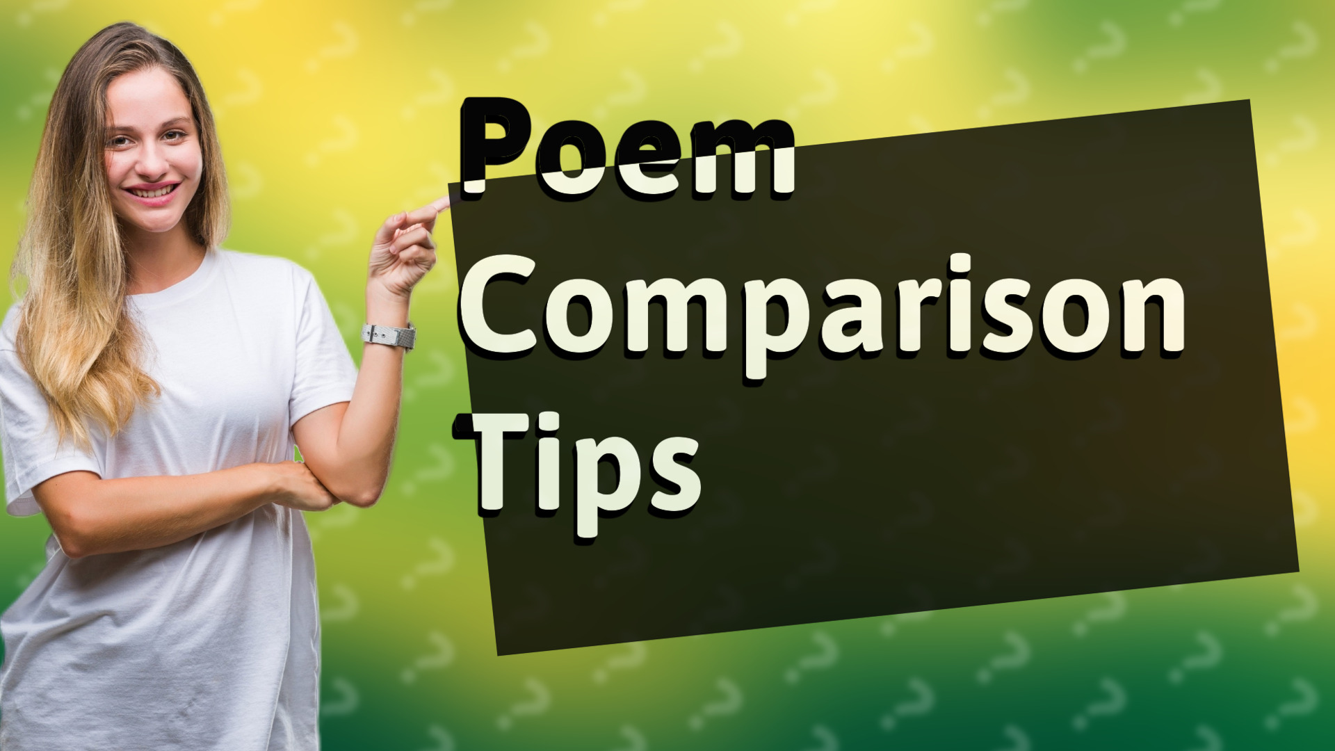 Poem Comparison Tips