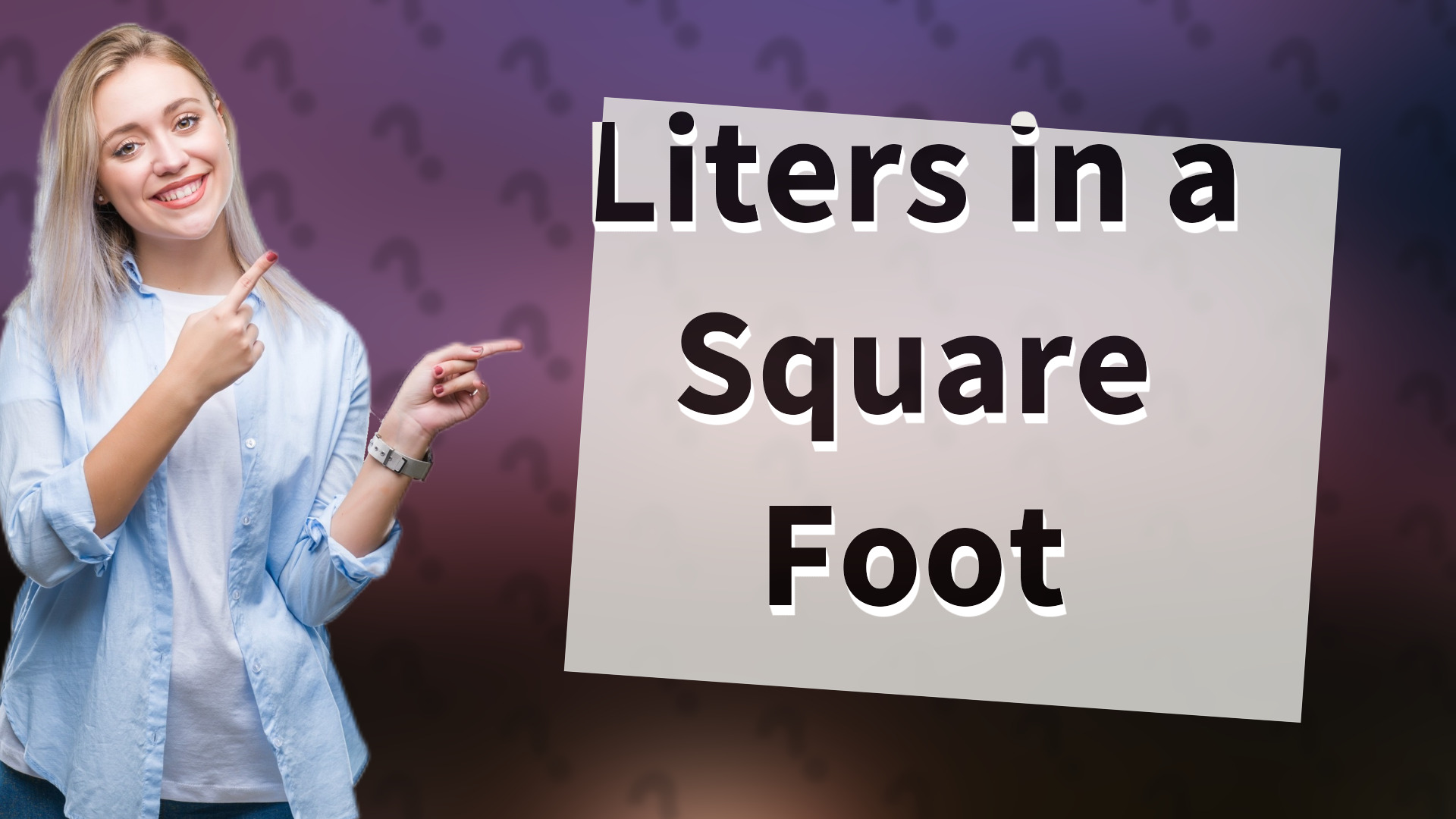 Liters in a Square Foot